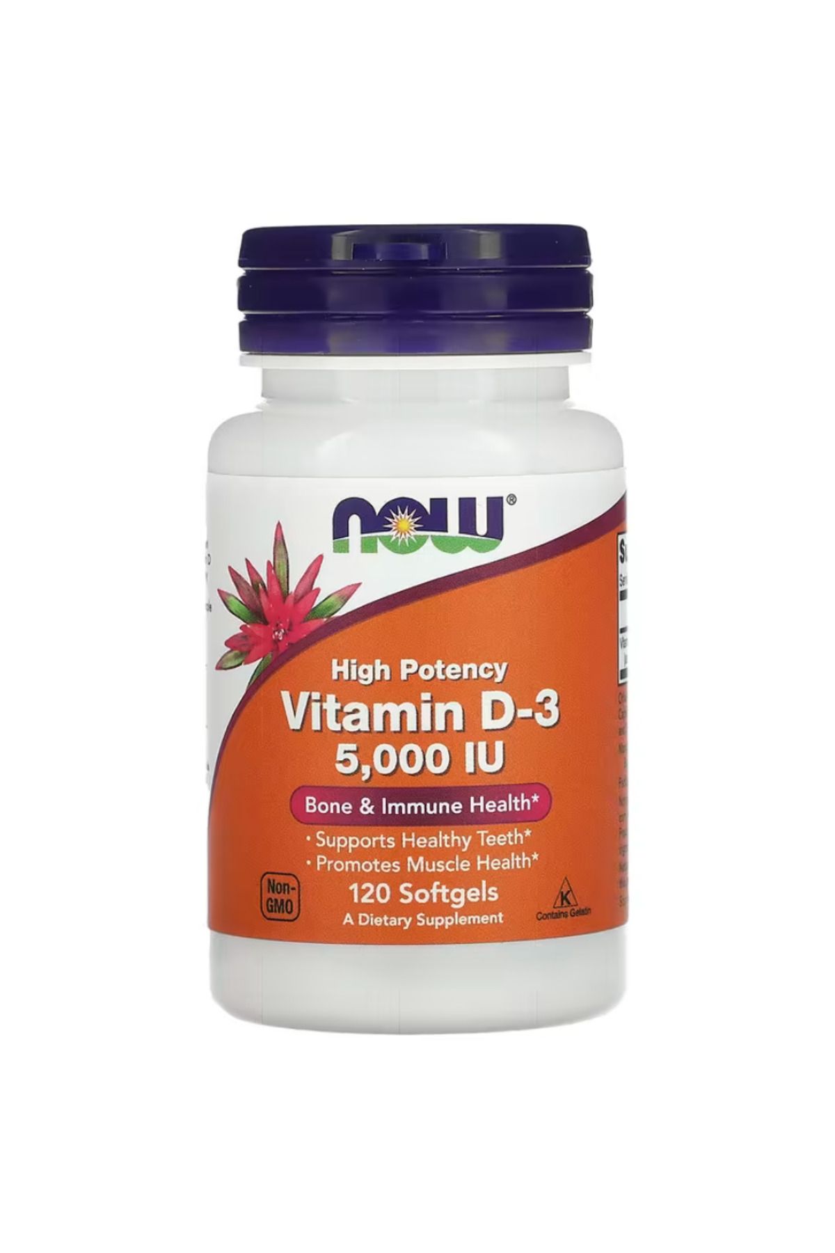 Now Foods , Vitamin D-3, High Potency, 5,000 IU, 120 Softgels