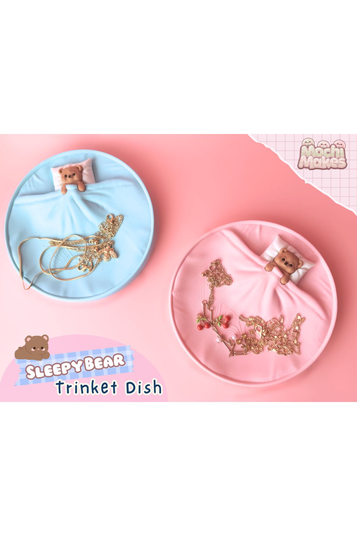 printastic Uyuyan Ayıcık Lux Mücevher Kasesi