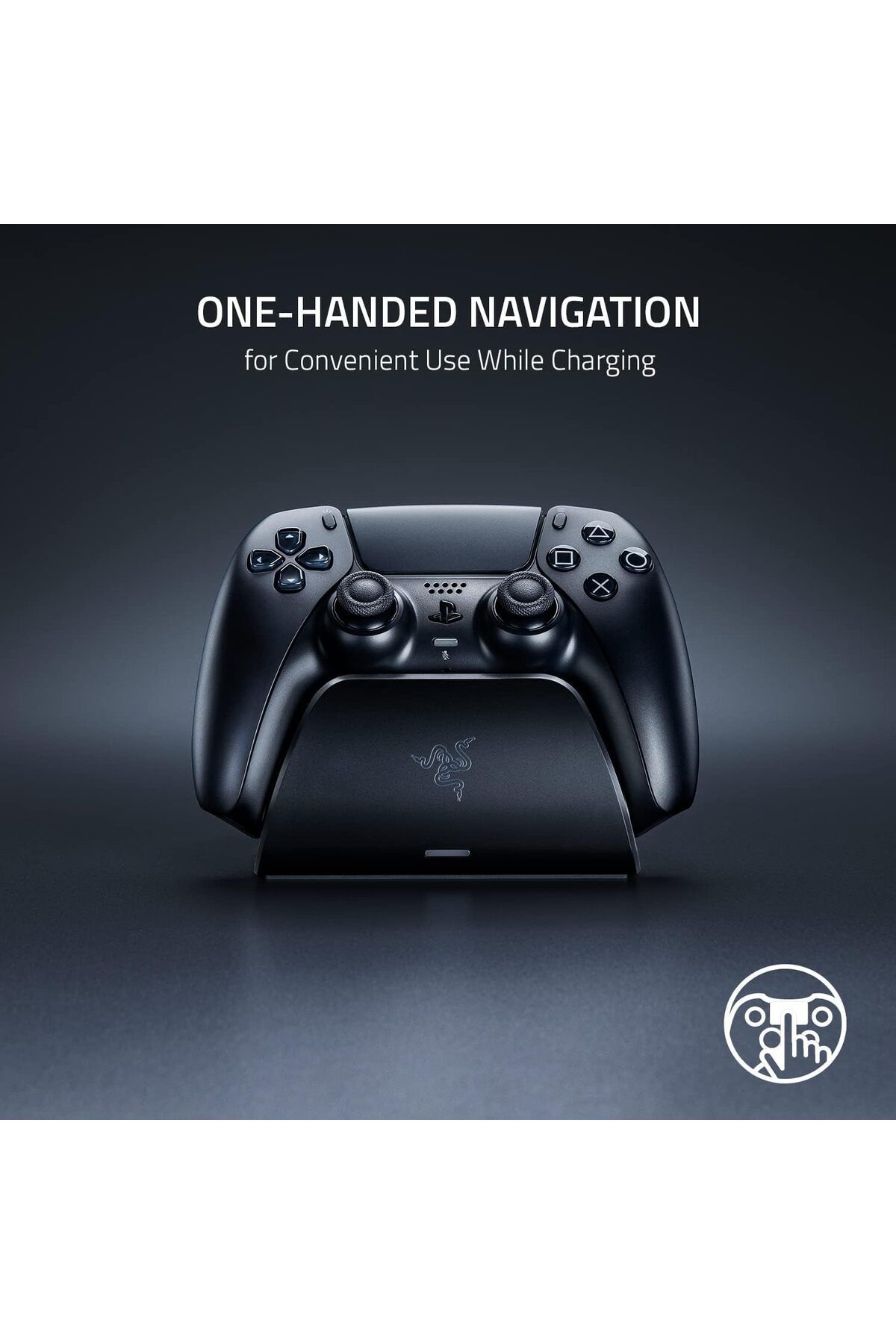RAZER-Quick Charging Stand for PlayStation 5 by Razer - Curved Design Compatible with DualSense Wireless C 9