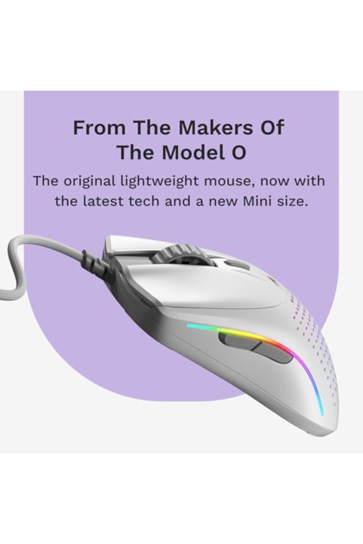 Glorious-Model O 2 Mini Wired Gaming Mouse: Superlight 49g, 26K Optical Sensor, Motion Sync, 80M Cli 4