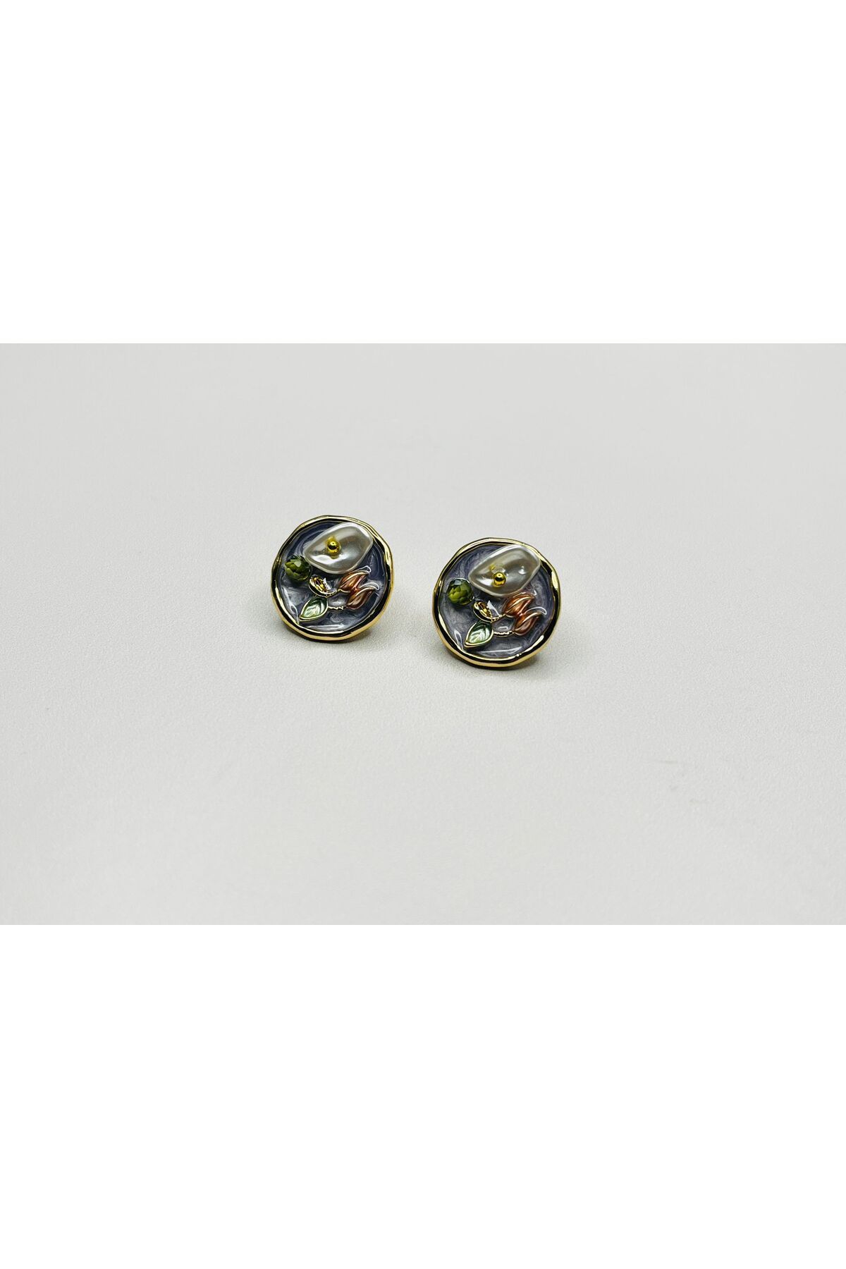 ASİN ACCESSORİES Oval Mineli Küpe - VİP Küpe