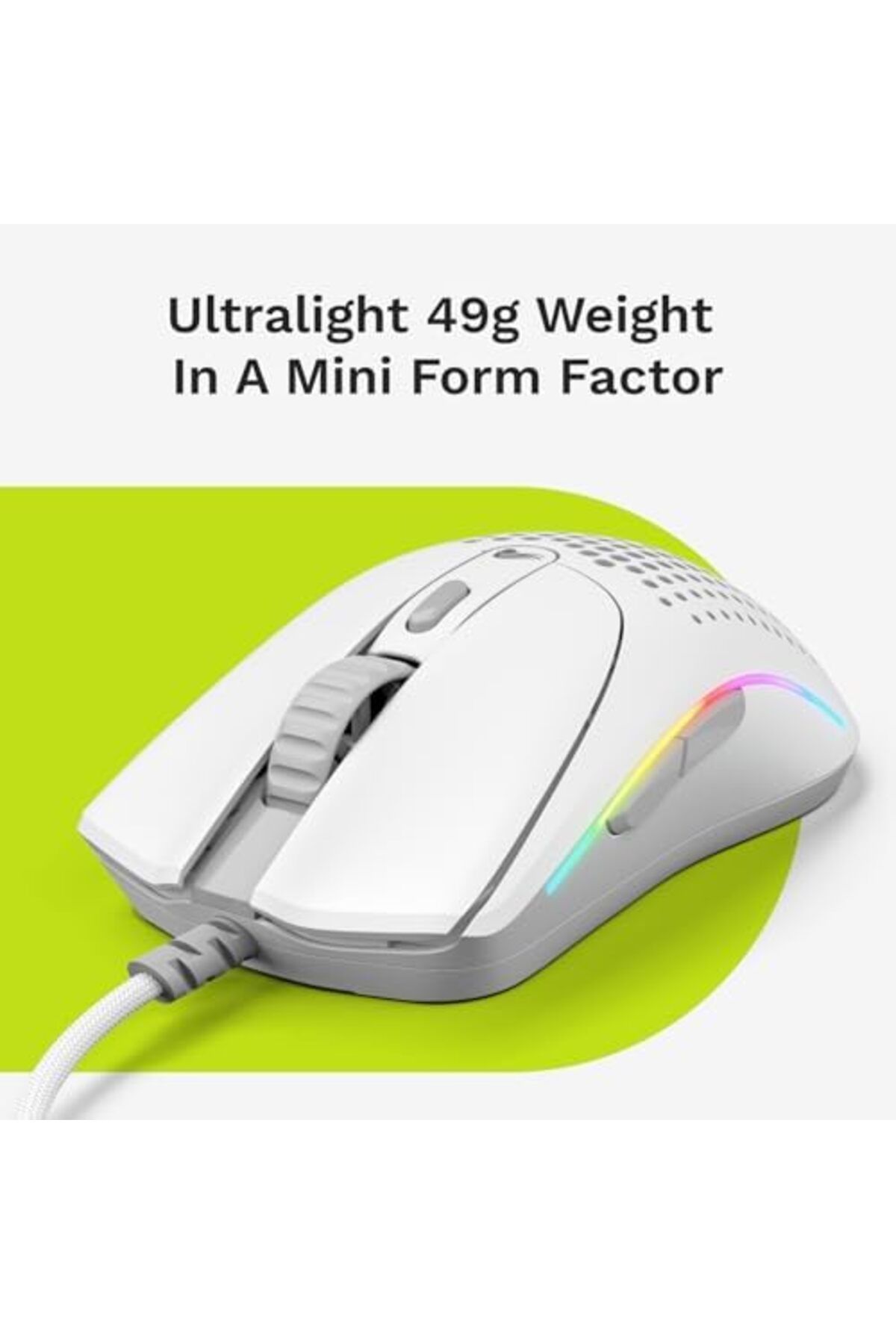 Glorious-Model O 2 Mini Wired Gaming Mouse: Superlight 49g, 26K Optical Sensor, Motion Sync, 80M Cli 6