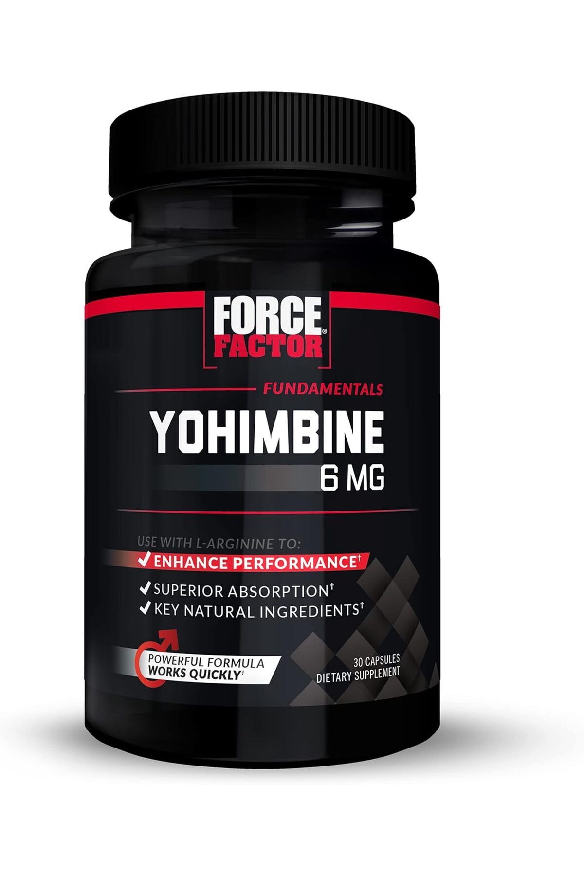 force factor yohimbe bark extract 6 mg 30 kapsül