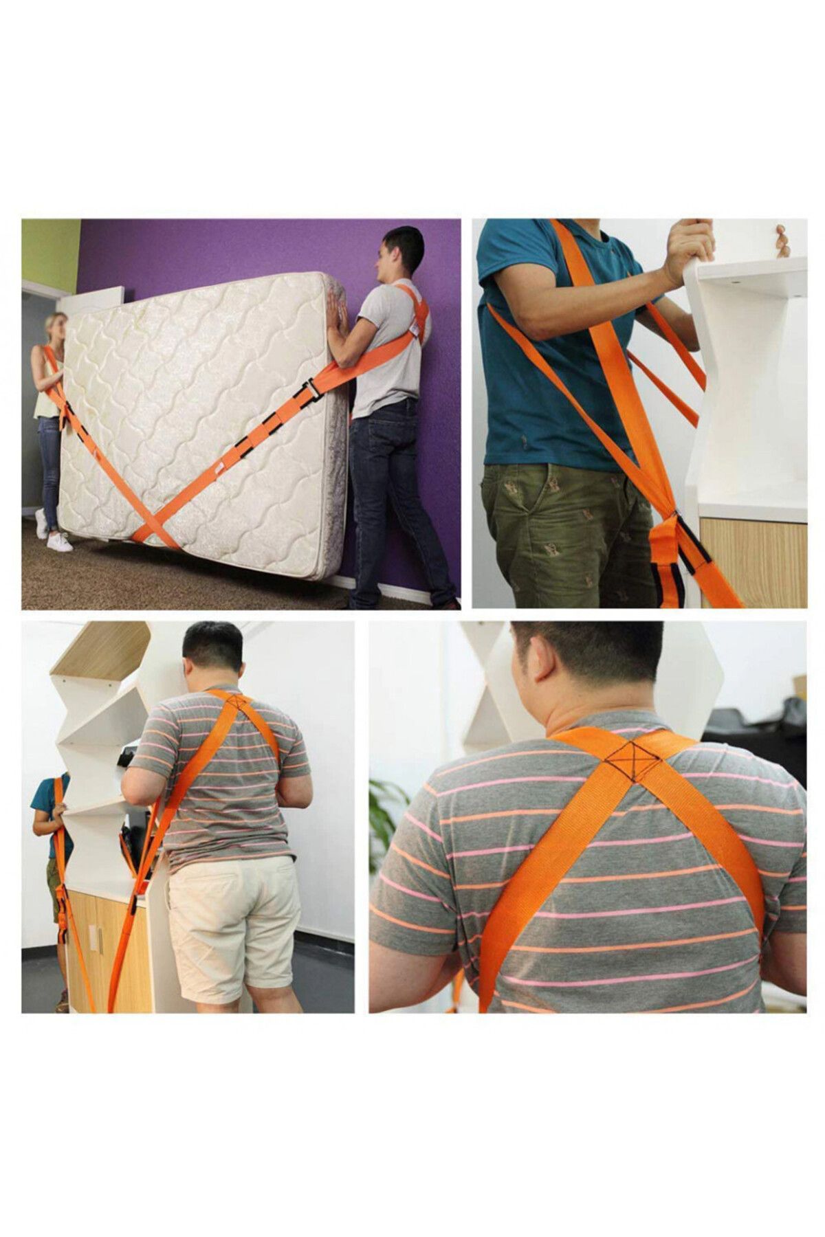 OEM-Set de 2 chingi profesionale pentru ridicarea și transportul mobilei, cu lungime reglabilă 7