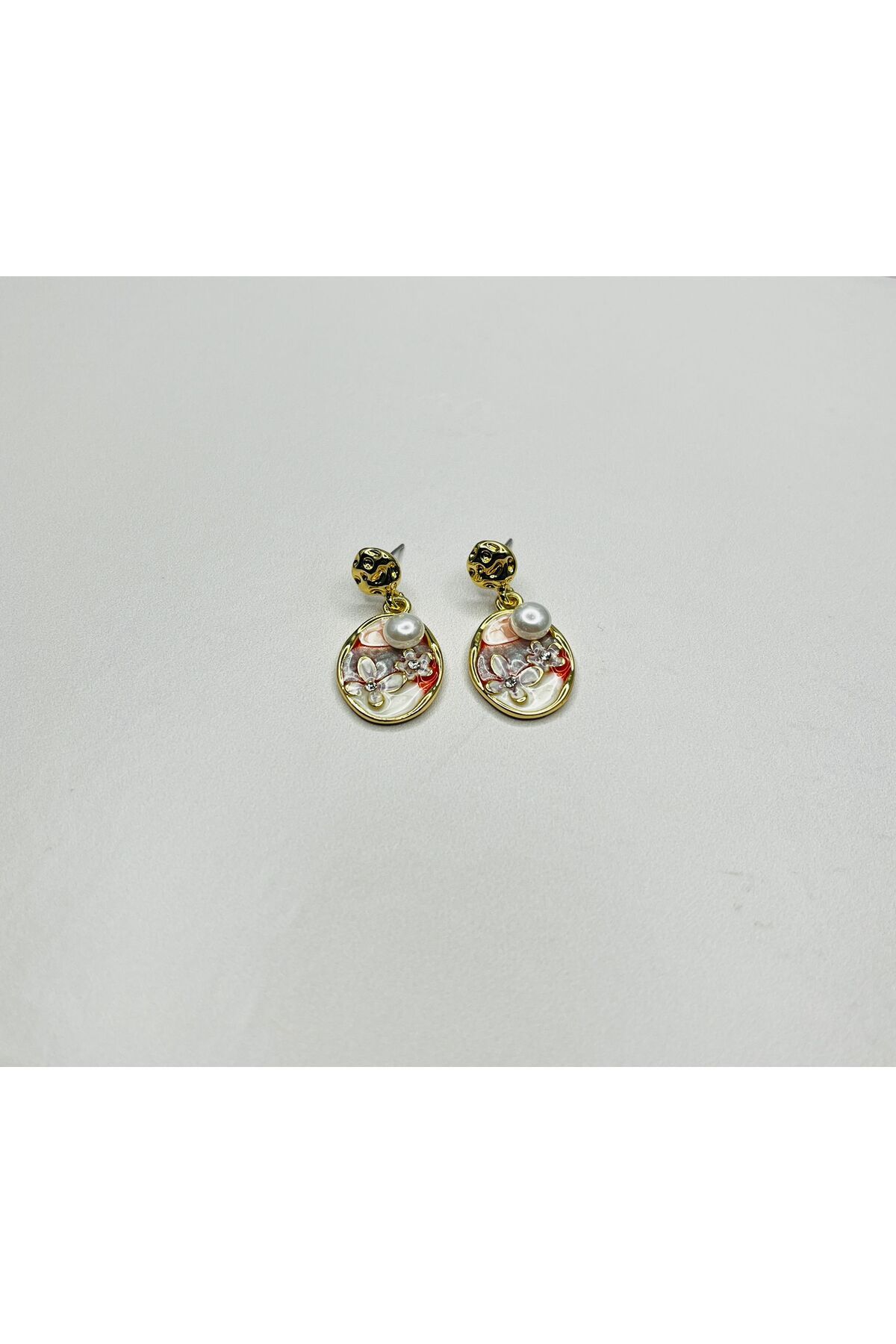 ASİN ACCESSORİES Mineli Sallantı Oval Küpe - VİP Küpe