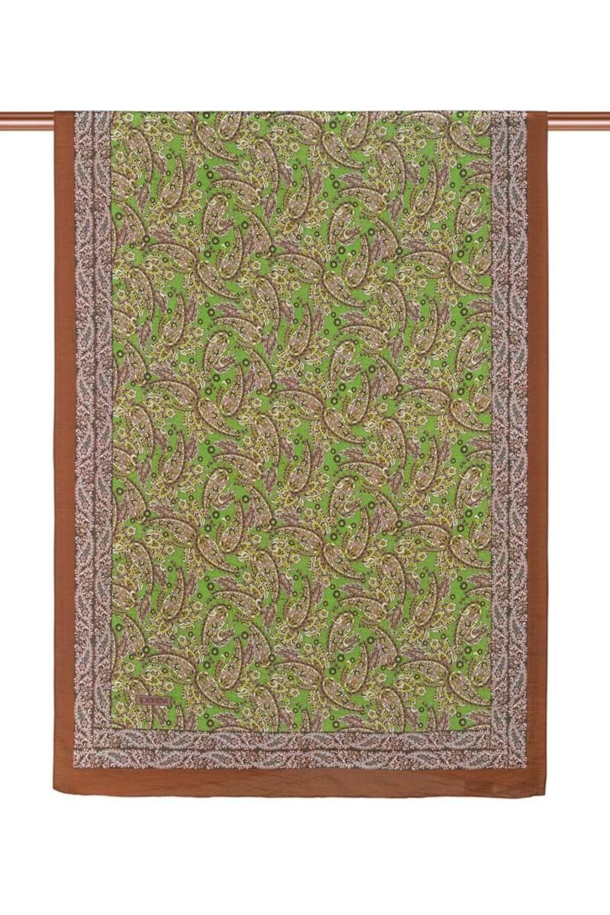ipekevi İpekevi Yanları Şeritli Şal Desen Dört Mervsim Şal
