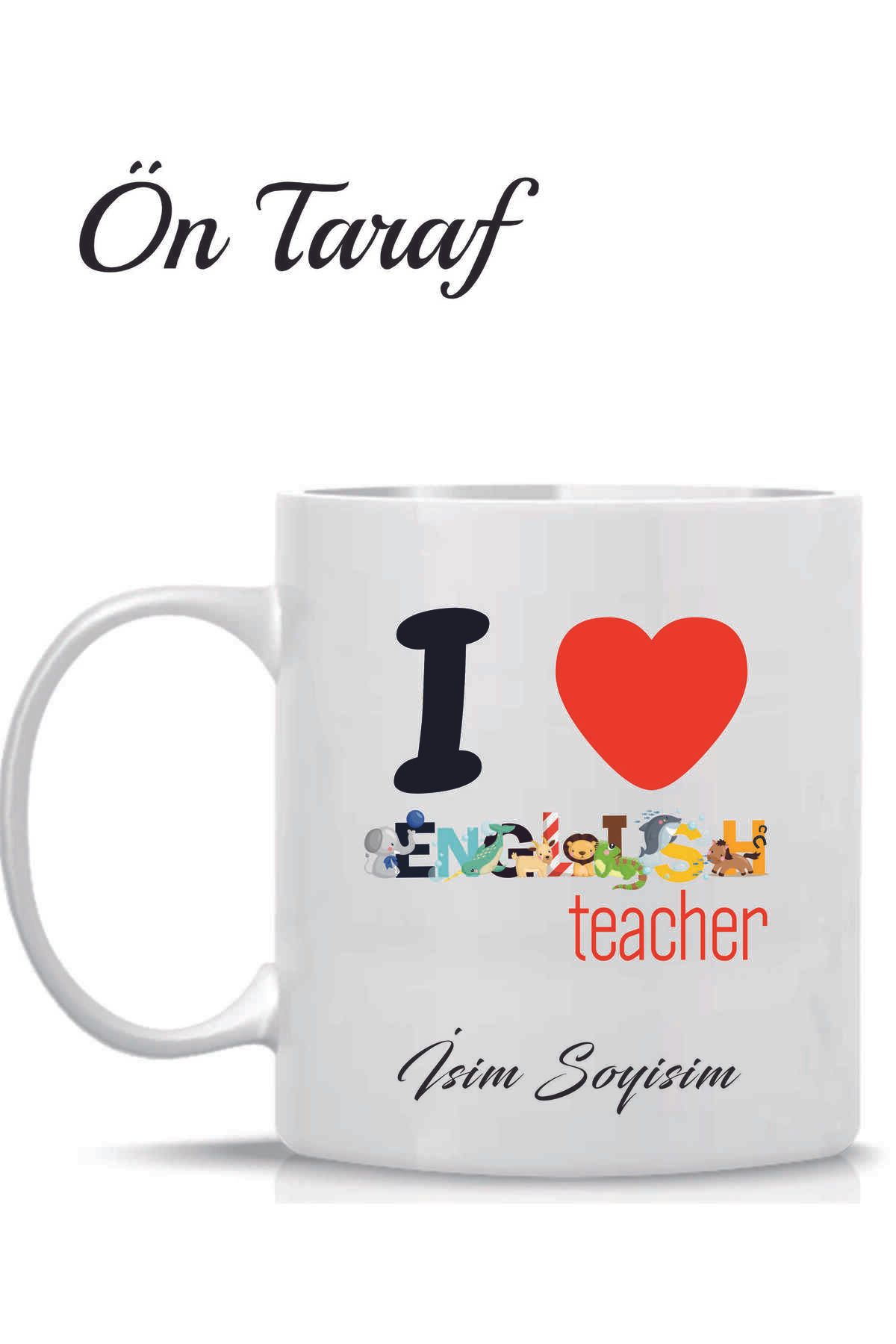 Kreax I Love Teacher Kişiye Özel Tasarım Kupa Bardak