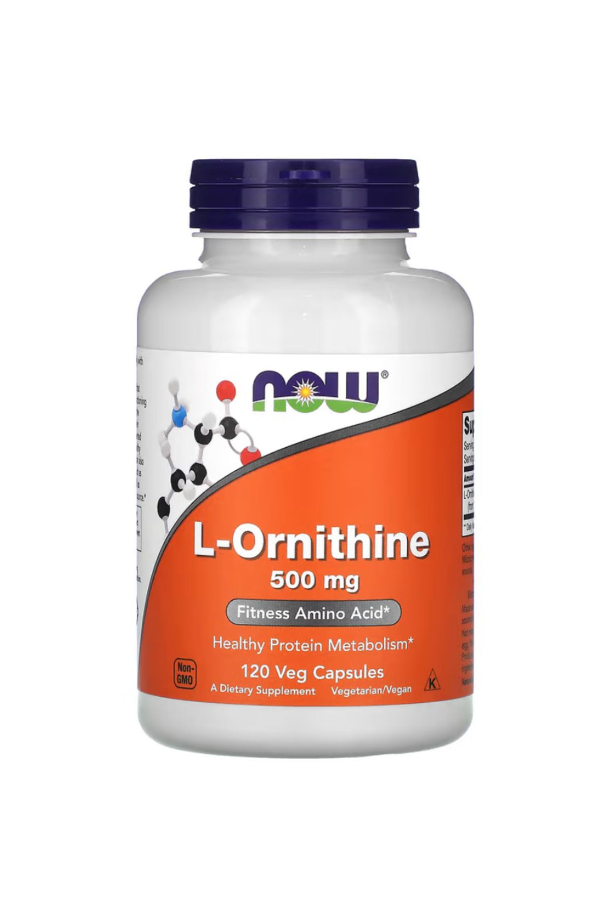Now Foods , L-Ornithine, 120 Veg Capsules (500 mg per Capsule)