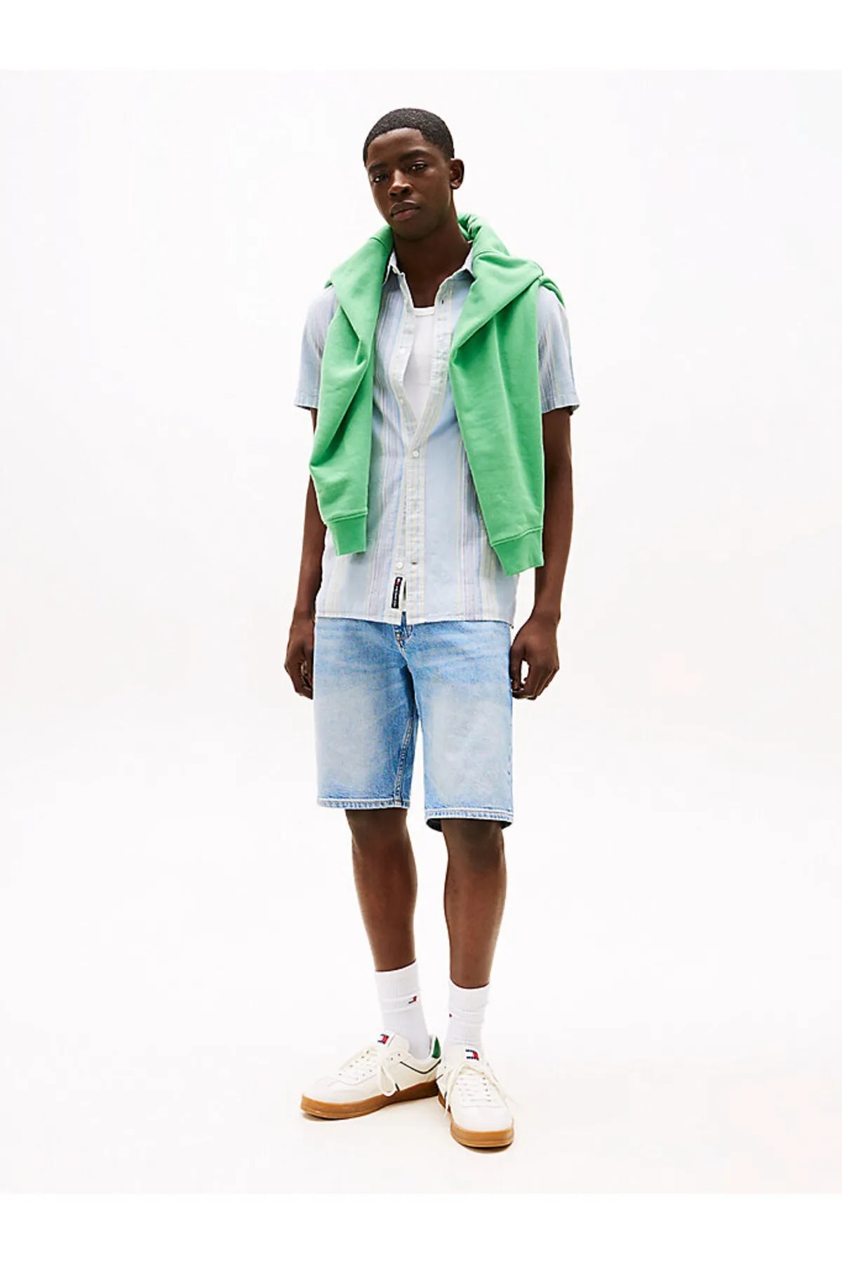 تامی هیلفیگر شلوارک آبی مردانه SCANTON BI0112 - DM0DM20954