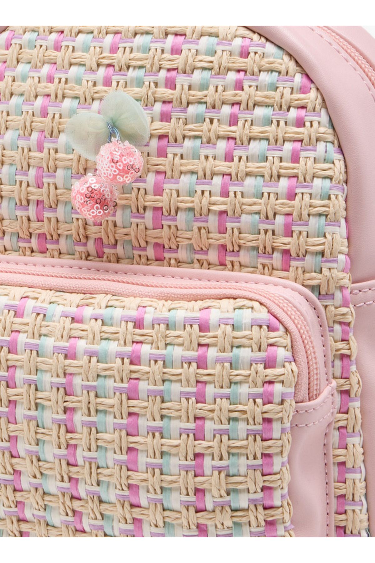 Flora Bella by Shoexpress-Textured Backpack with Adjustable Straps and Zip Closure - 8x17x21 cm 4