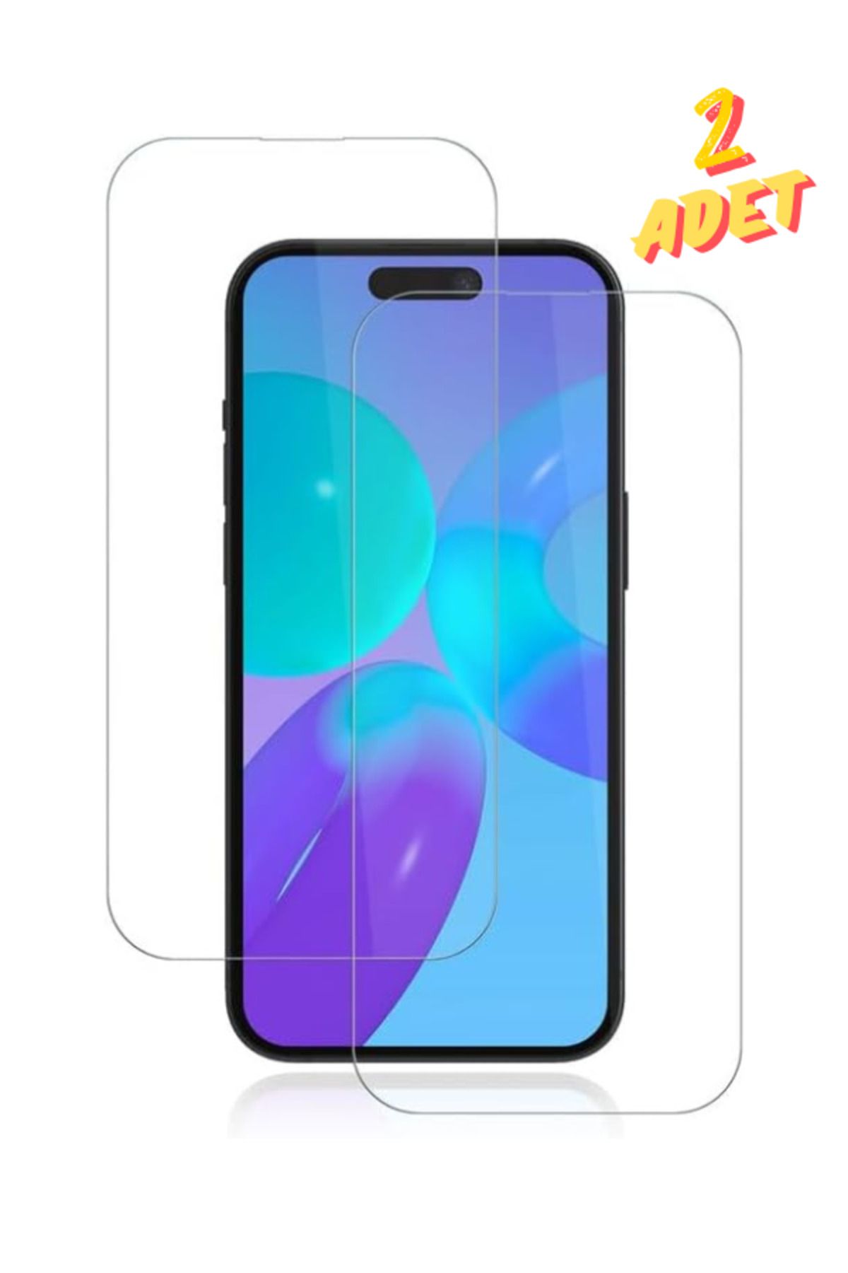 EVAX 2C iPhone 15 Uyumlu 2 Adet 9H Sert Temperli Cam Ekran Koruyucu