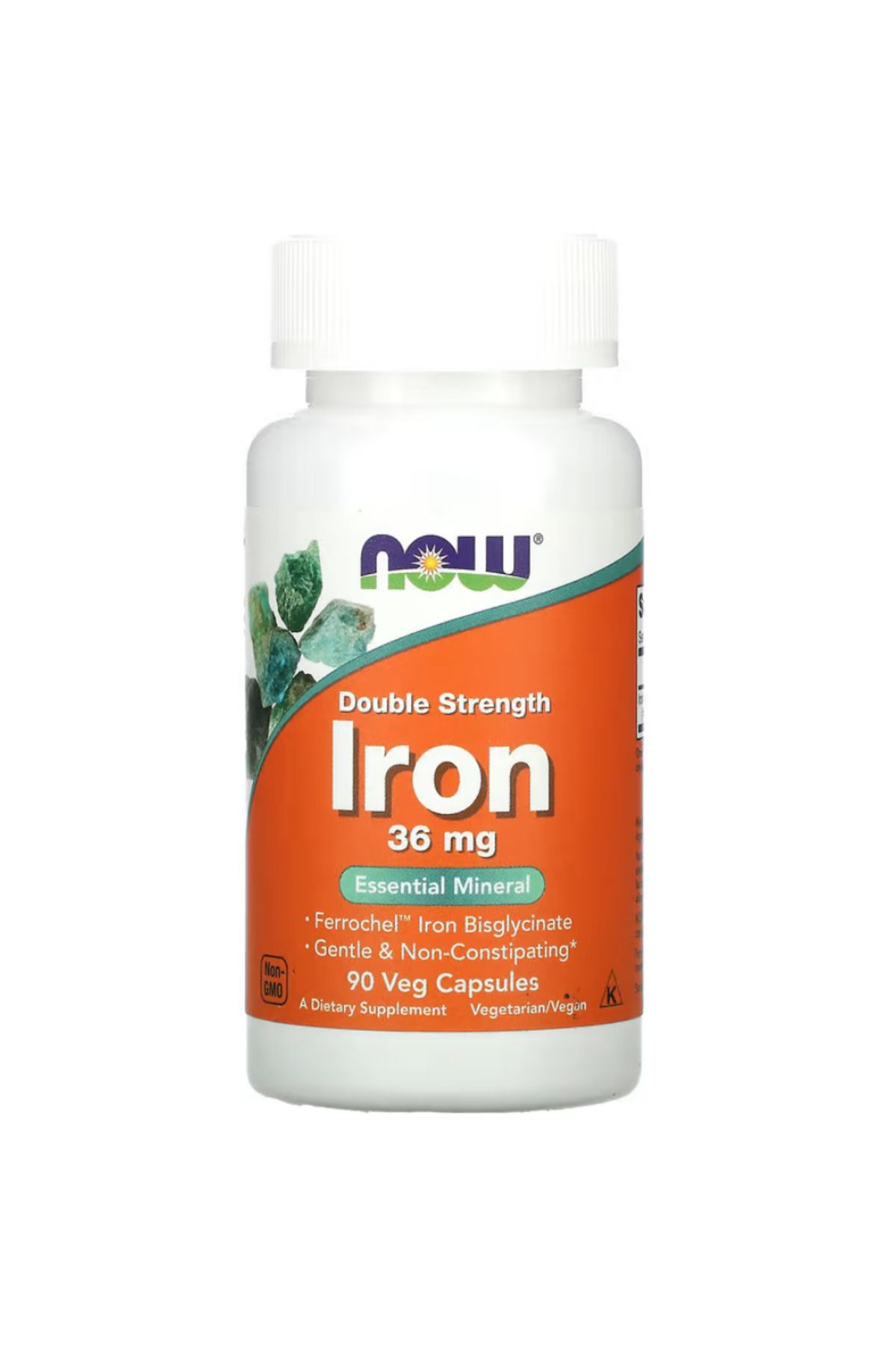 Now Foods , Iron, Double Strength, 36 mg, 90 Veg Capsules