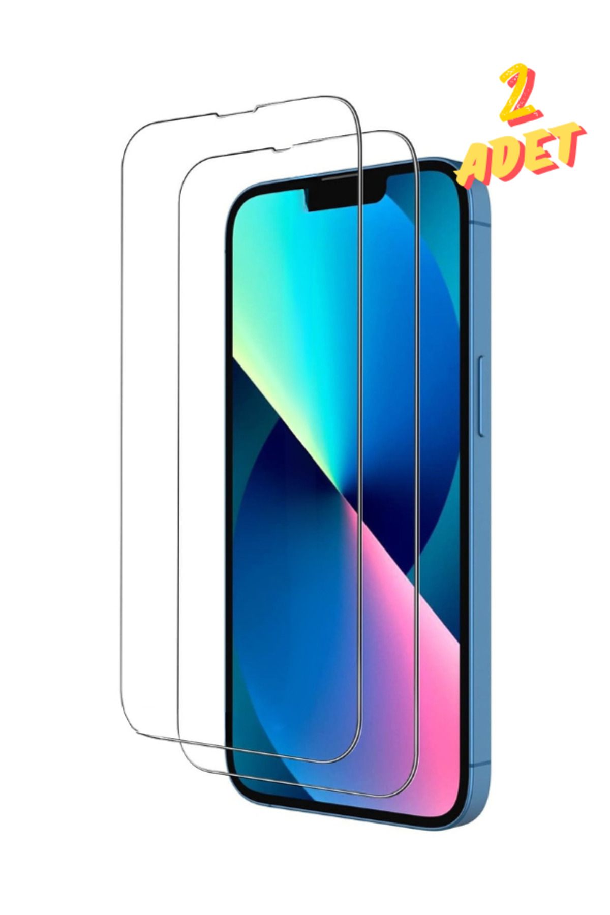 EVAX 2C iPhone 13 Uyumlu 2 Adet 9H Sert Temperli Cam Ekran Koruyucu