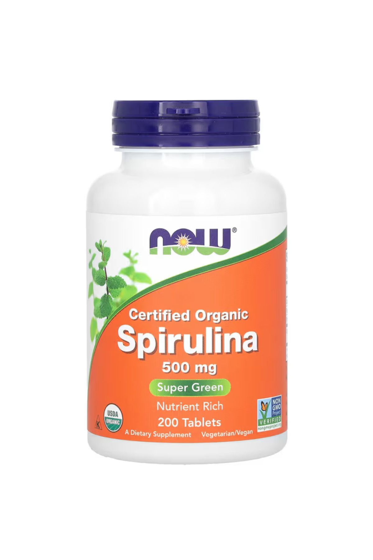 Now Foods , Certified Organic Spirulina, 500 mg, 200 Tablets