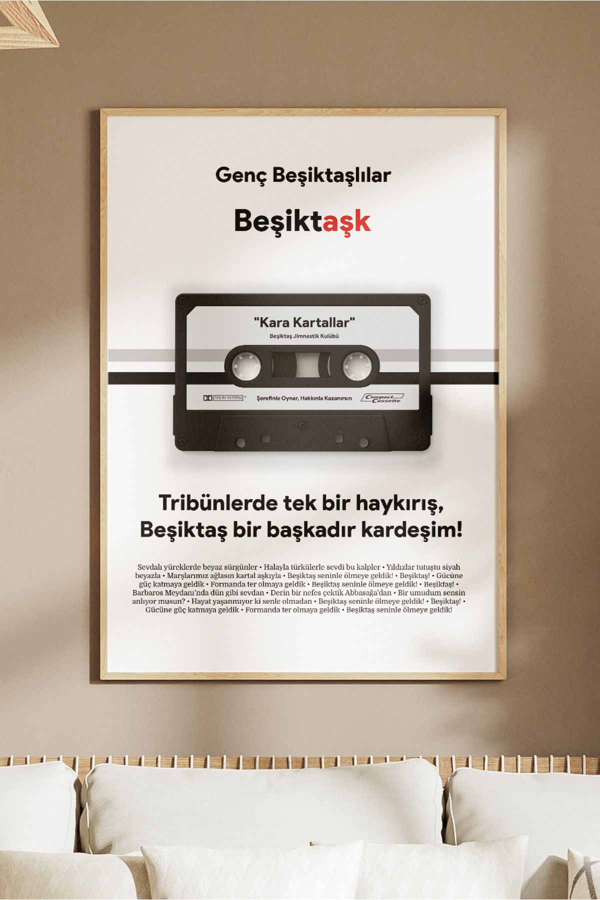 Sürpriz Vakti Kaset Temalı Poster Tasarımı — Beşiktaş'a Özel Nostaljik Poster