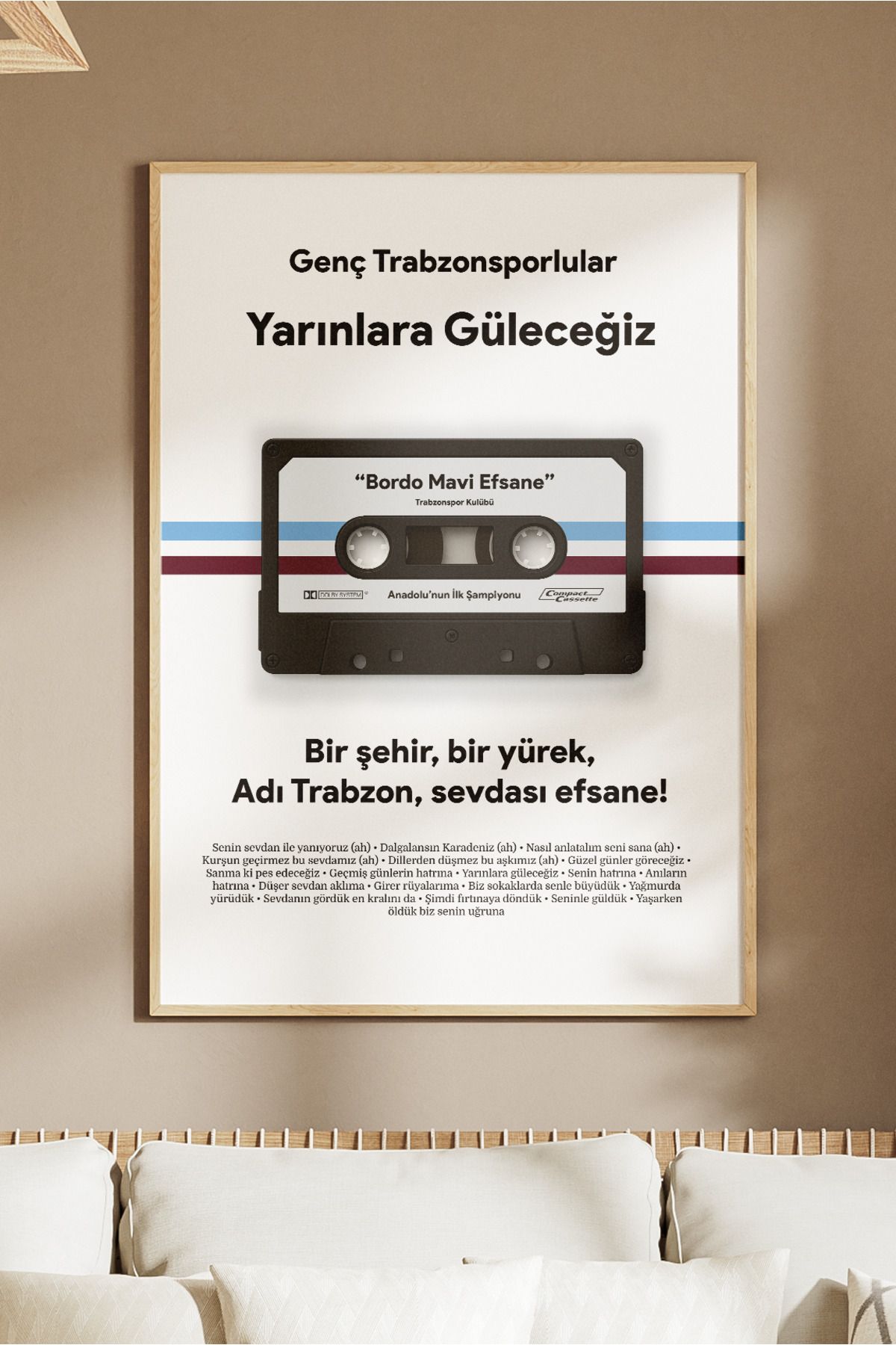 Sürpriz Vakti Kaset Temalı Poster Tasarımı — Trabzonspor'a Özel Nostaljik Poster