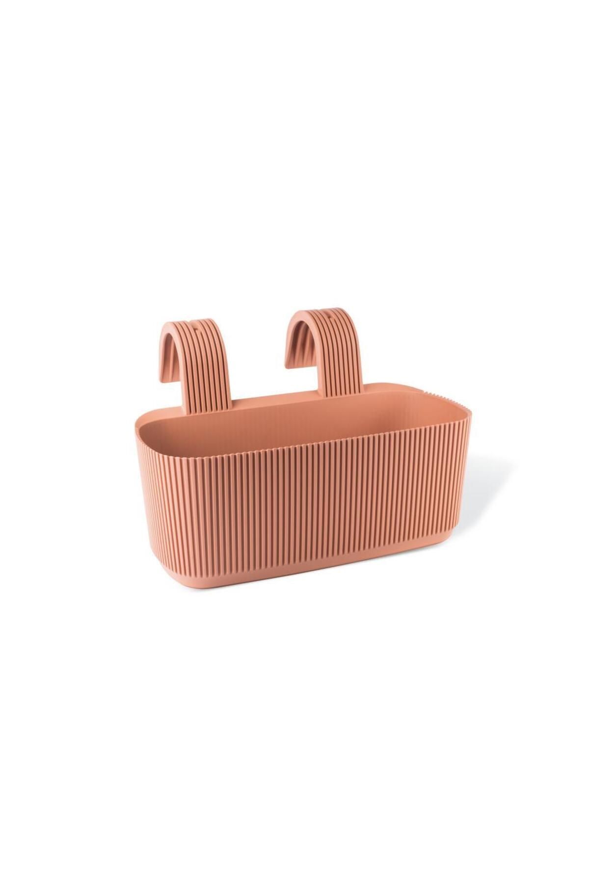 Omnipazar KRS-249 Dekoratif Plastik Pera Askılı Balkon Saksı 3.2 Litre