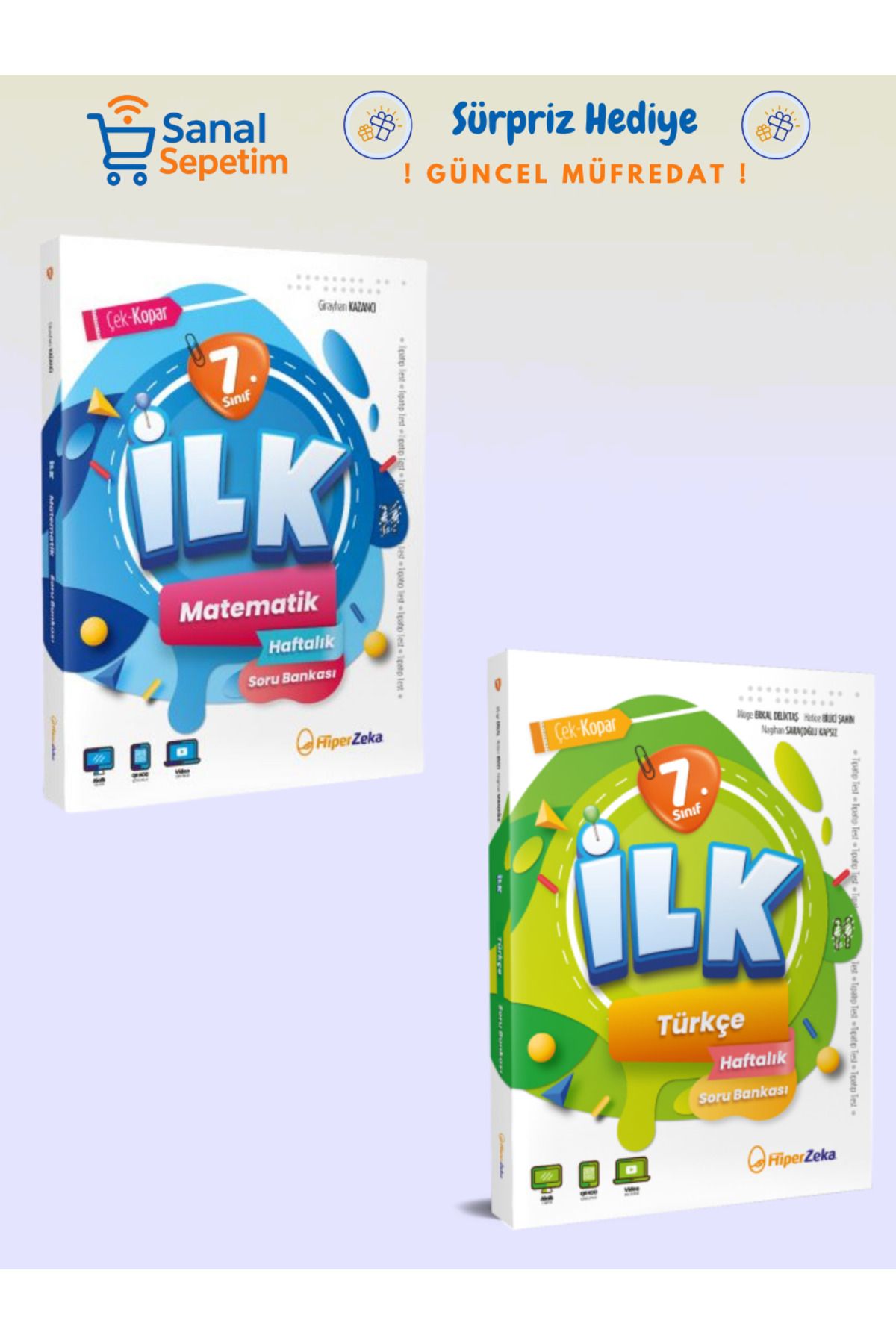 hiper zeka 7. Sınıf İLK Matematik + Türkçe Soru Bankası