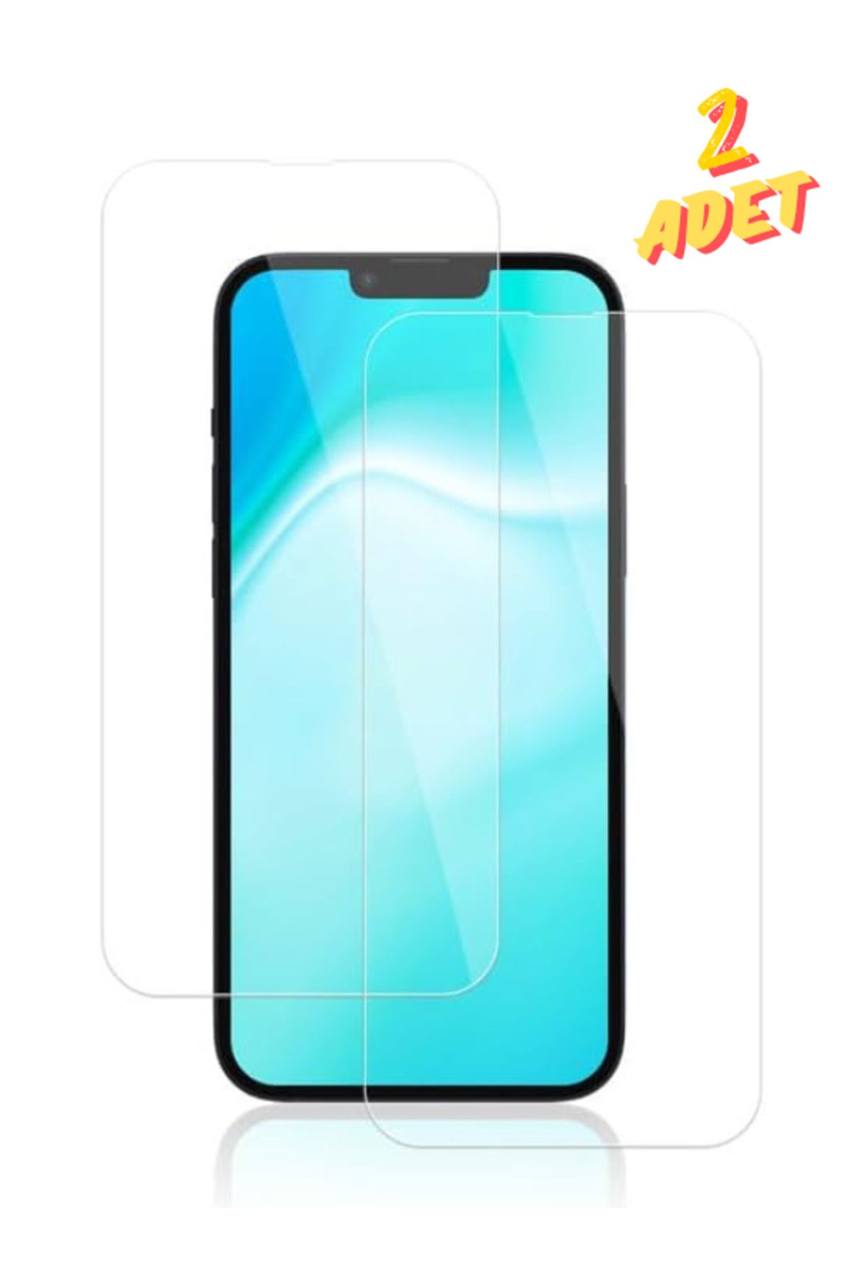 EVAX 2C iPhone 14 Plus Uyumlu 2 Adet 9H Sert Temperli Cam Ekran Koruyucu