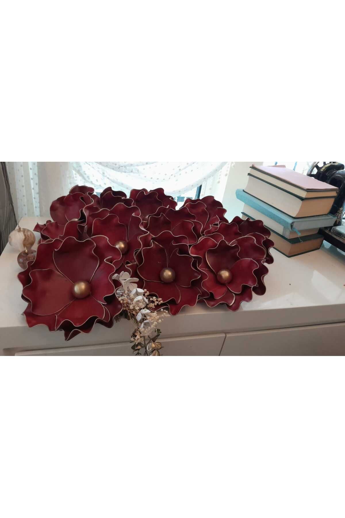 Hatem dekor flower Yapay Çiçek Latex 10 Adet Nişan Bohça Çiçeği Hediyelik Dekoratif Latexs