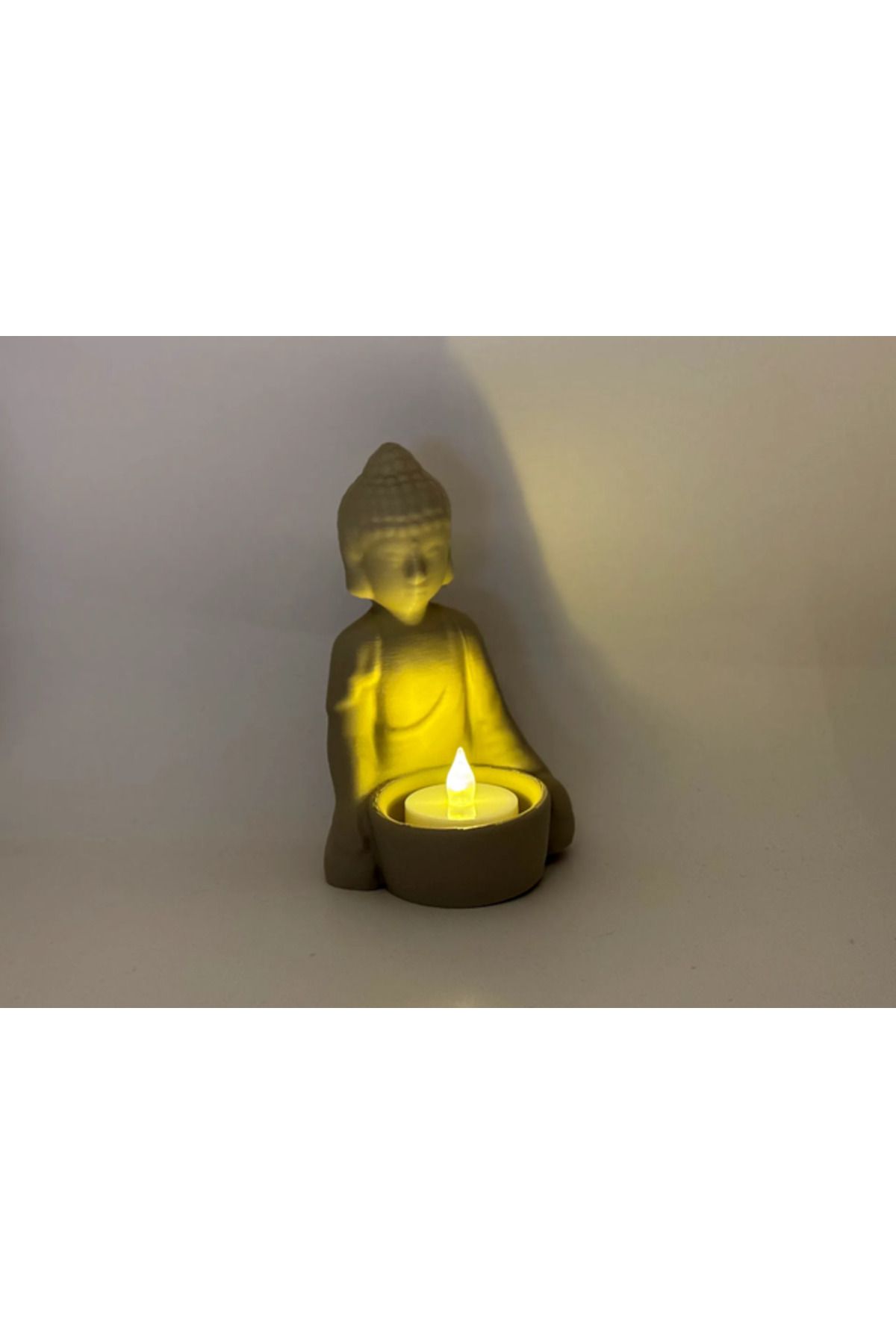 TSC Buddha Buda Led Mumluk Gri Renk