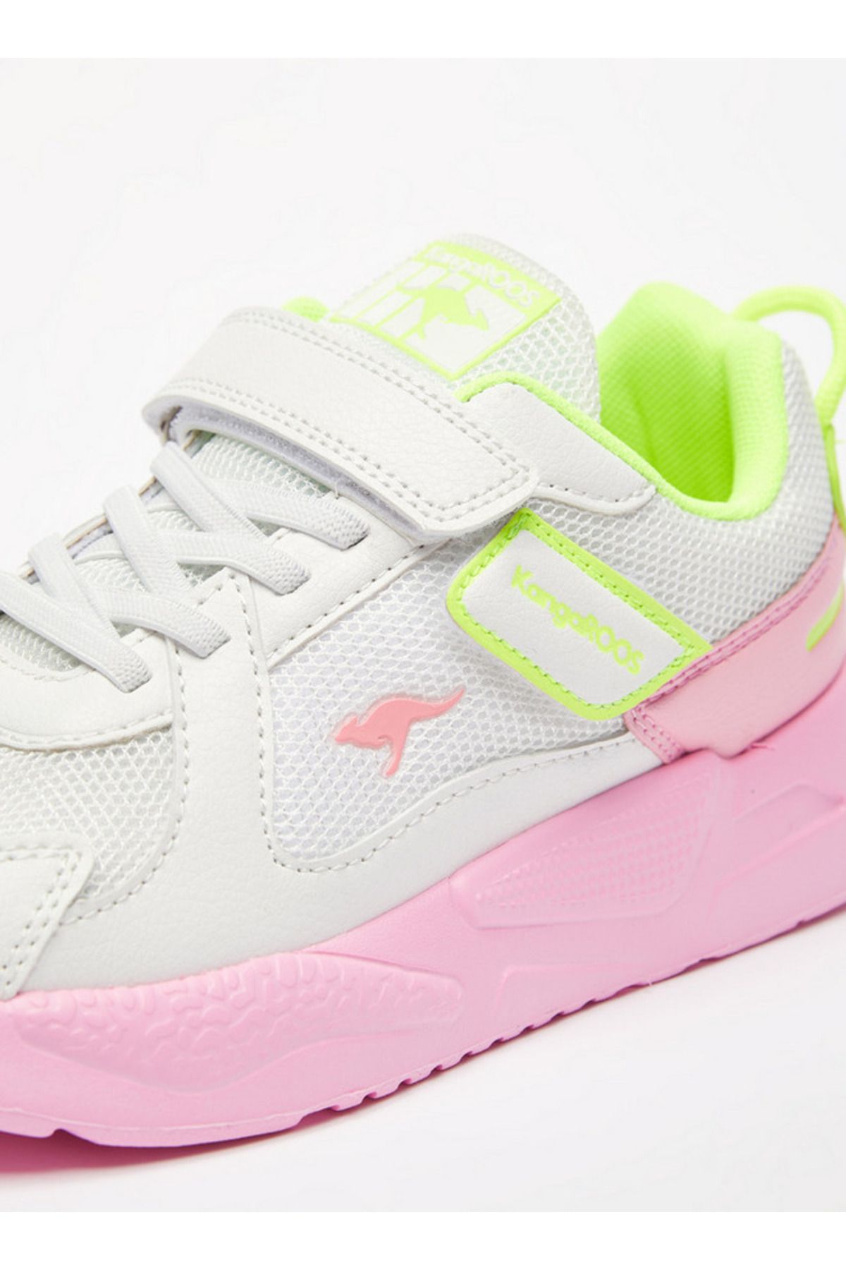 Kangaroos-Girls' Textured Walking Shoes with Hook and Loop Closure 4