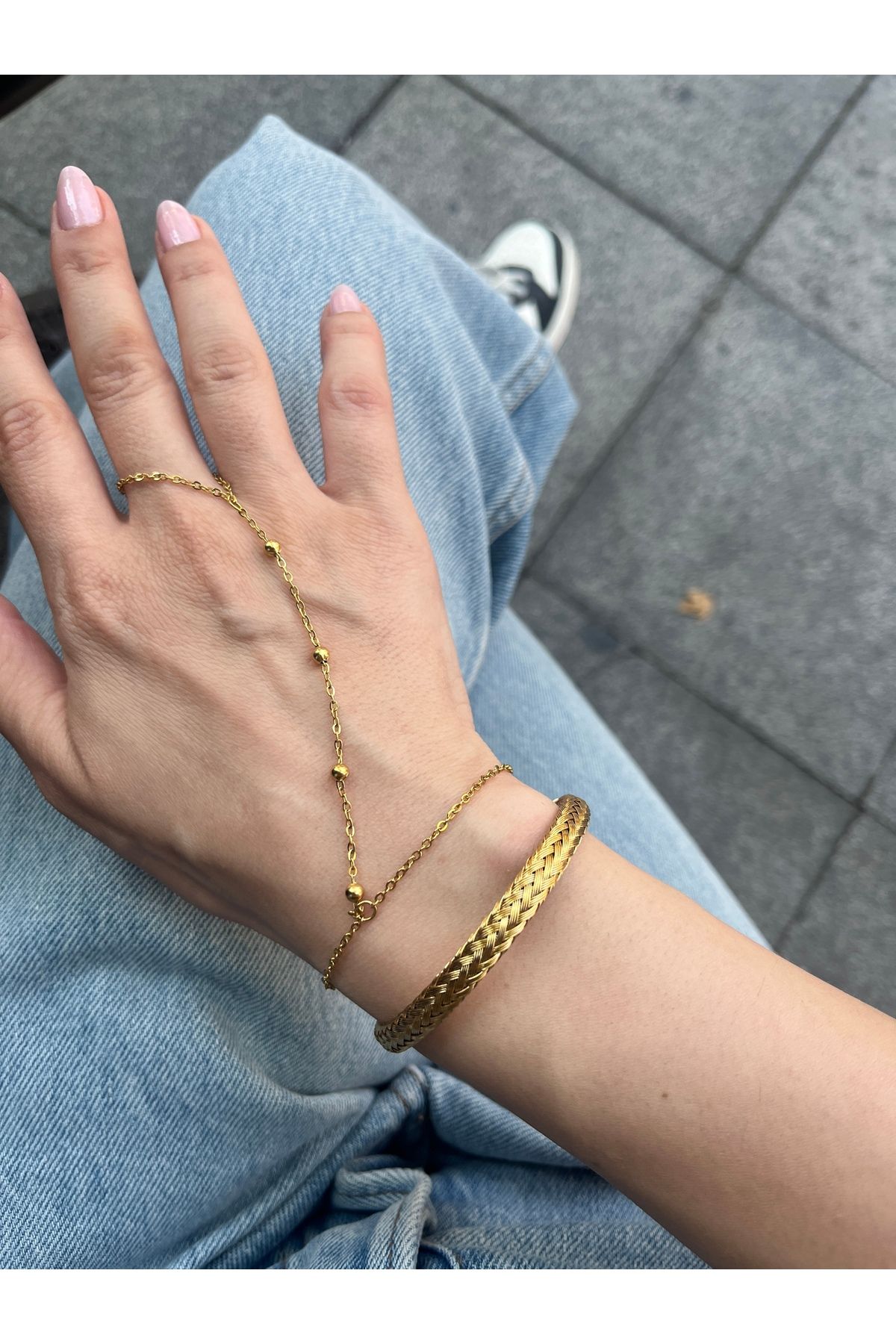 Hoop jewelery ÇELİK ÖRGÜ BİLEKLİK AYARLANABİLİR