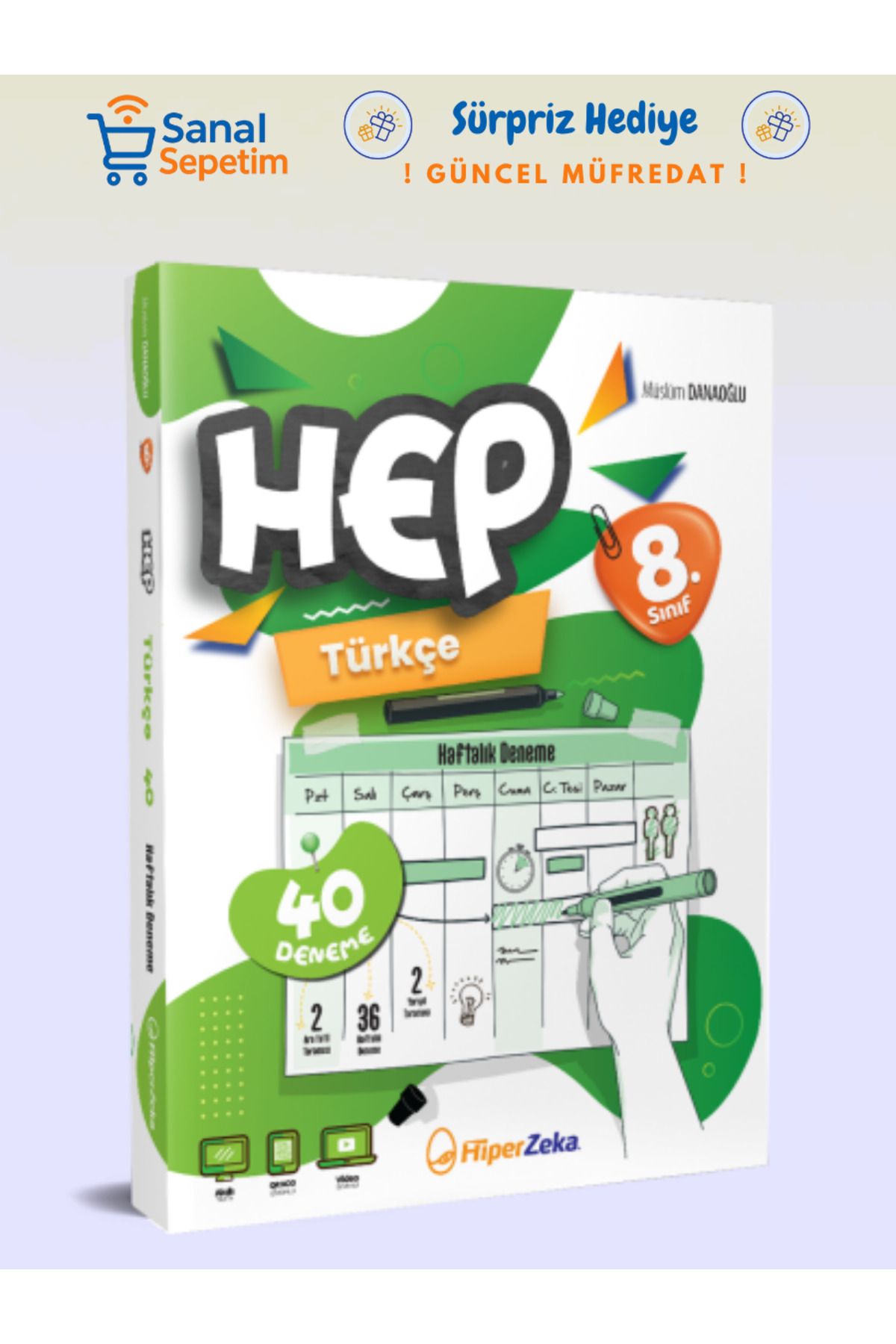 hiper zeka 8. Sınıf HEP Türkçe Haftalık Deneme Soru Bankası