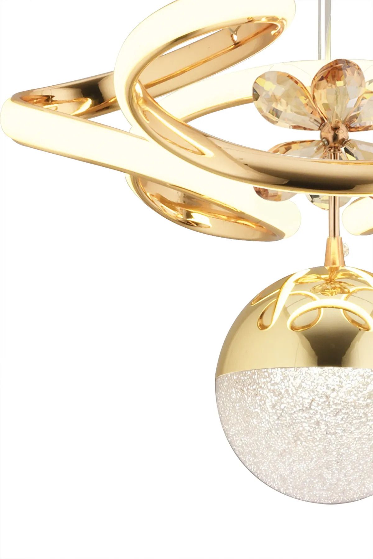 XİGENON Nova Gold 3 renkli kumandalı led kristal taşlı ledli Avize