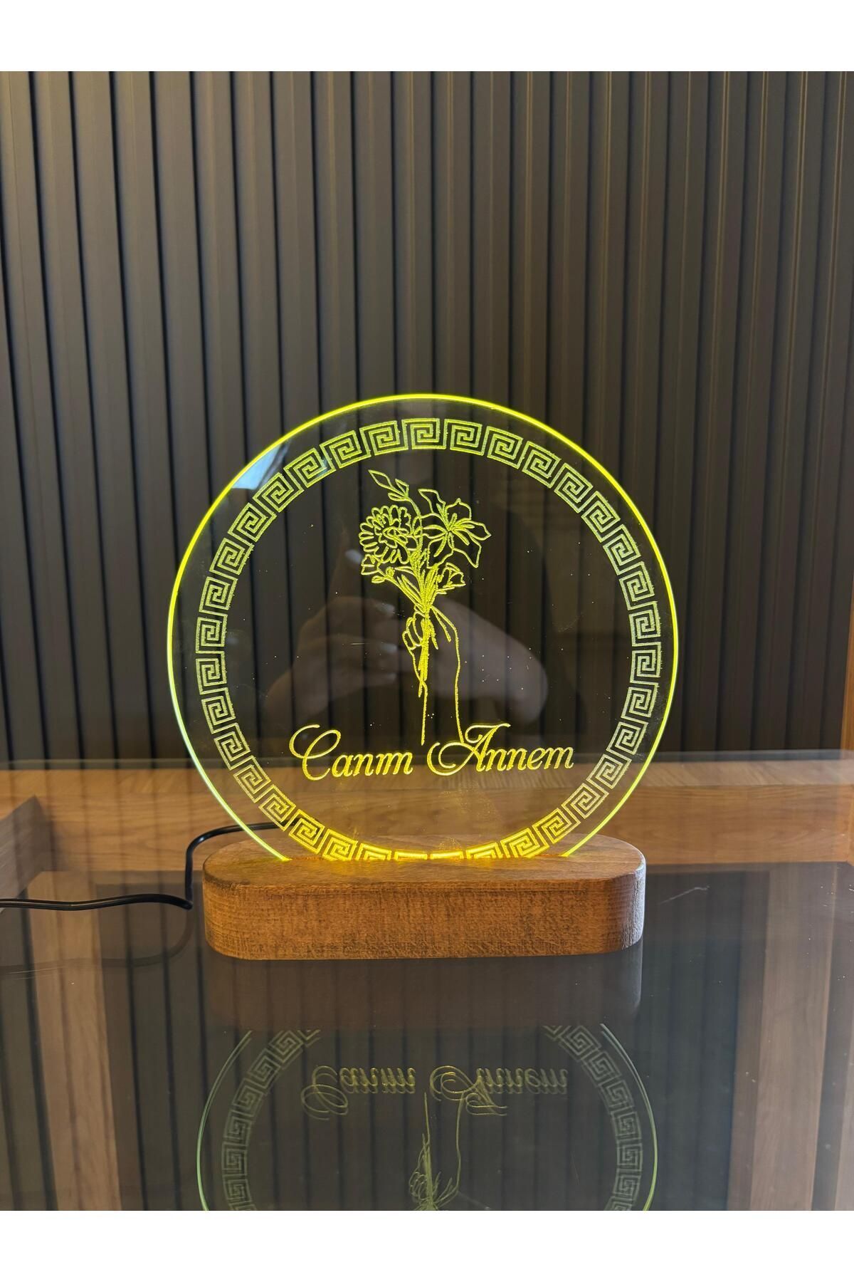 SerenityHaven Canım Annem Figürlü Led Masa Lambası, mobilya