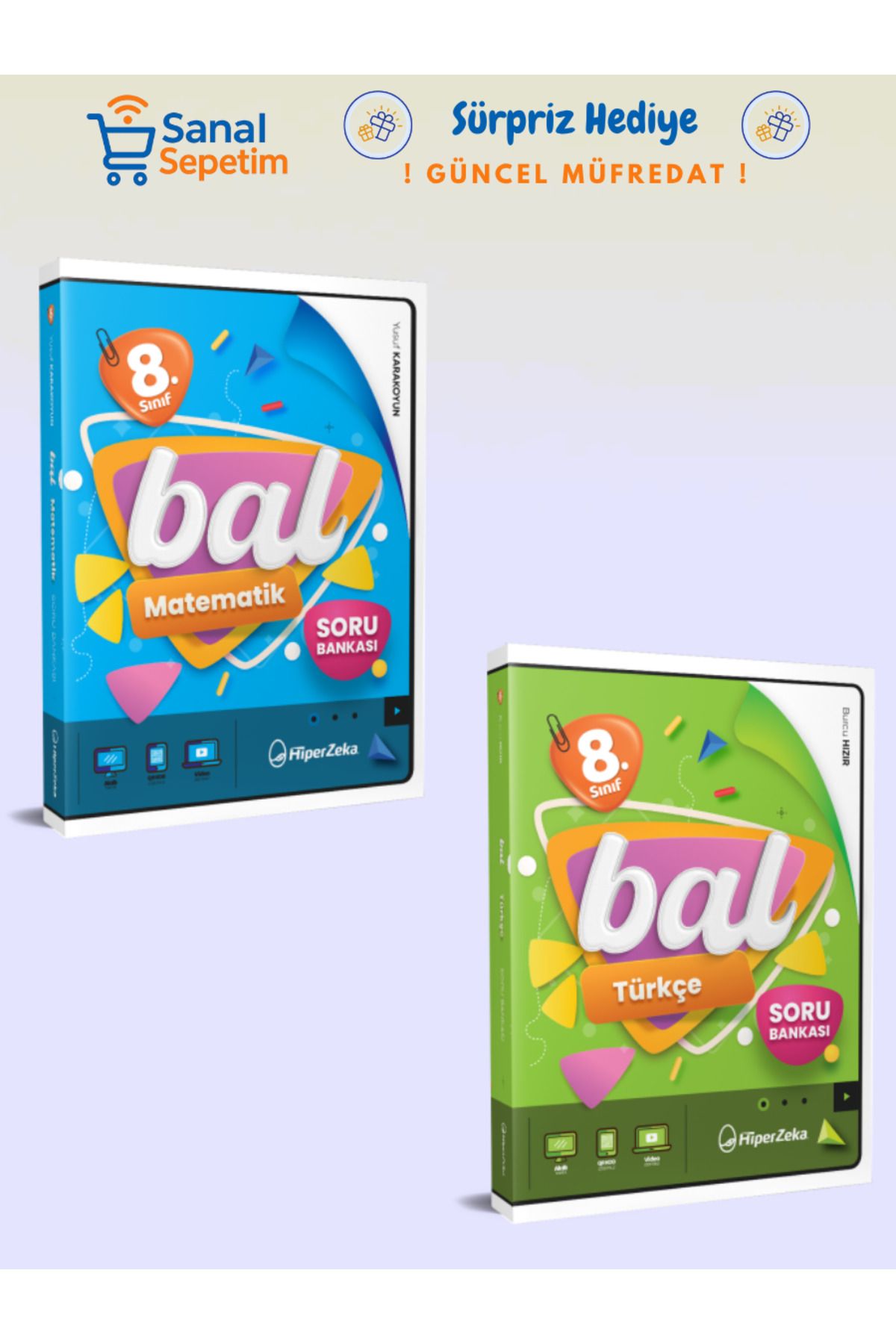 hiper zeka 8. Sınıf BAL Matematik - Türkçe Soru Bankaları SET