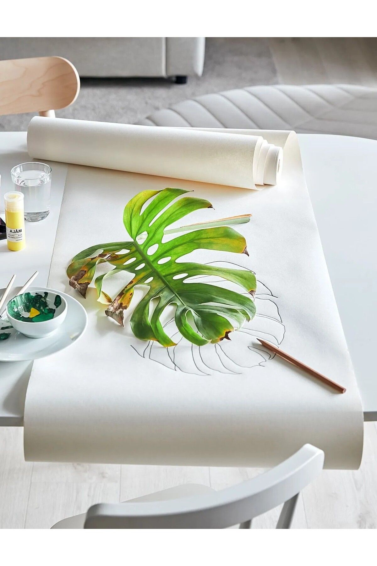 IKEA KALİTELİ 30 Metre Çizim Kağıdı Rulosu Genişlik 45 Cm İkea Boyama Resim Çizme Kağıdı Rulo Kağıt