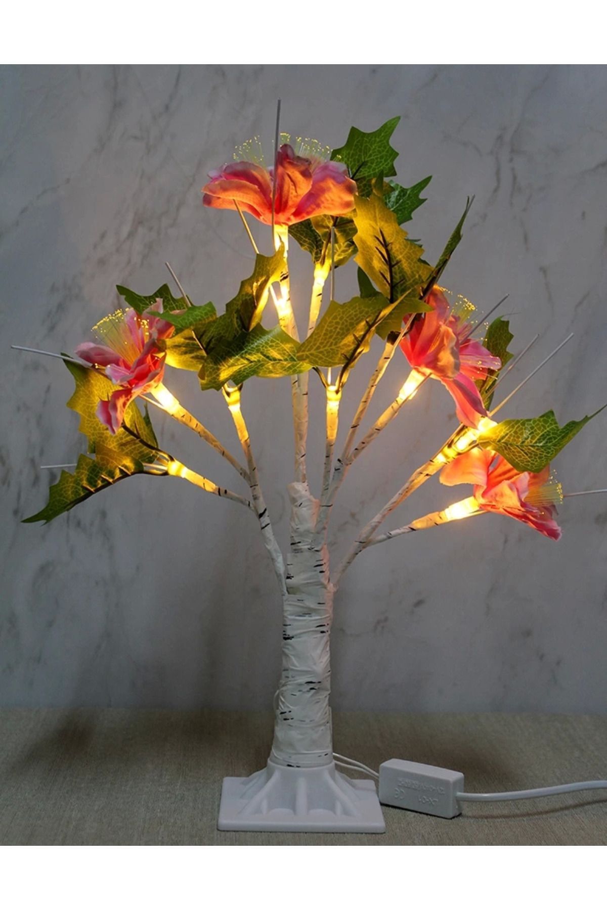 SerenityHaven Dekoratif Ledli Çiçek Alk1733