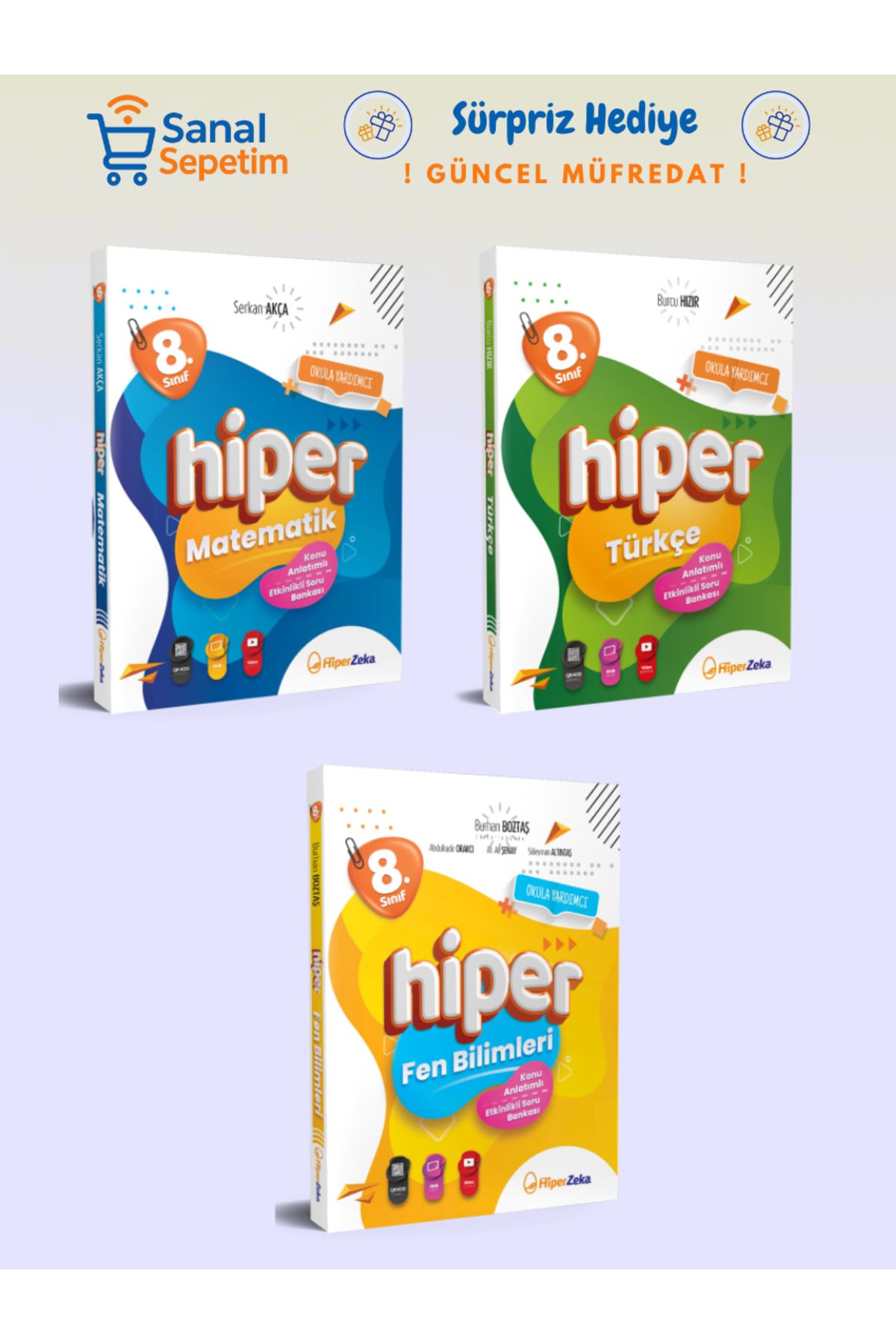 hiper zeka 8. Sınıf Matematik - Türkçe - Fen Bilimleri Konu Anlatımlı Soru Bankası