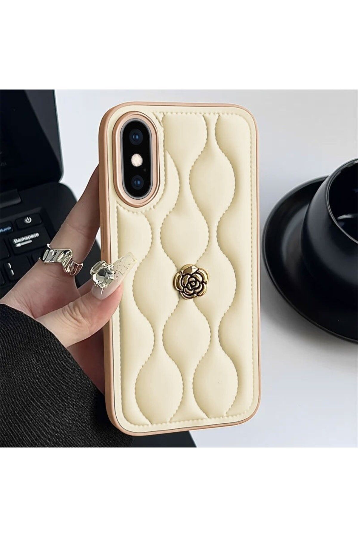 Zebana Apple iPhone X Uyumlu Zebana Camellia Kılıf