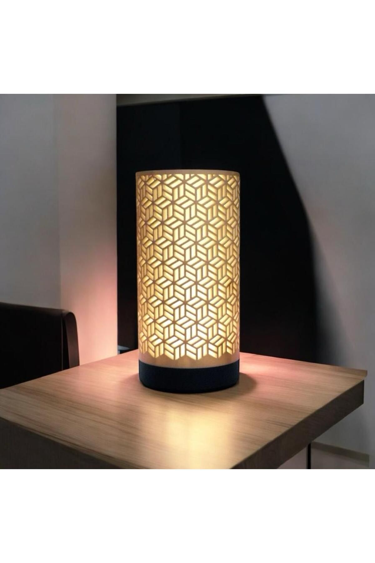 SerenityHaven HexaGlow Abajur-Masa Lambası