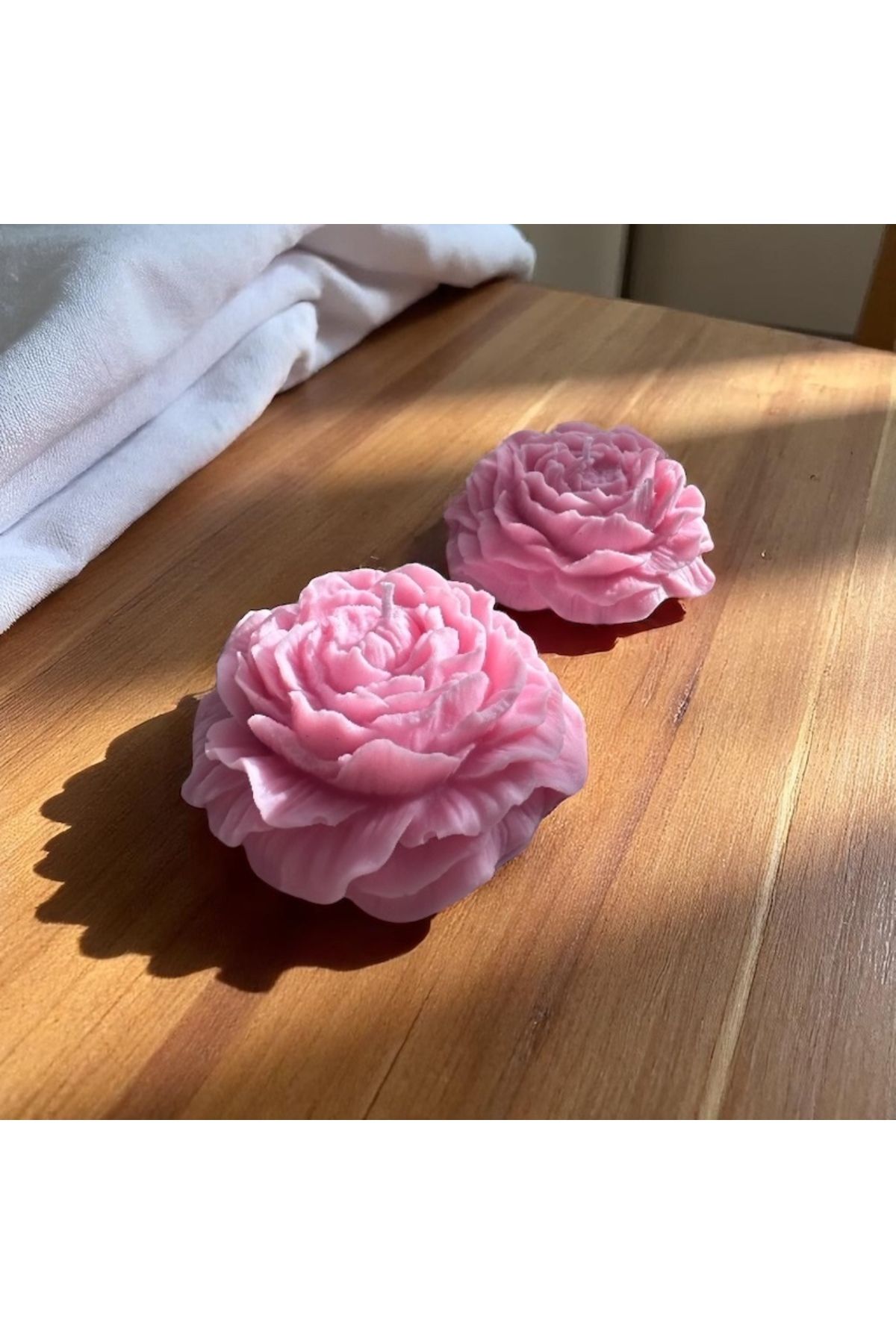 Light of Istanbul 2li Pembe Şakayık Mum %100 Doğal Soya Wax