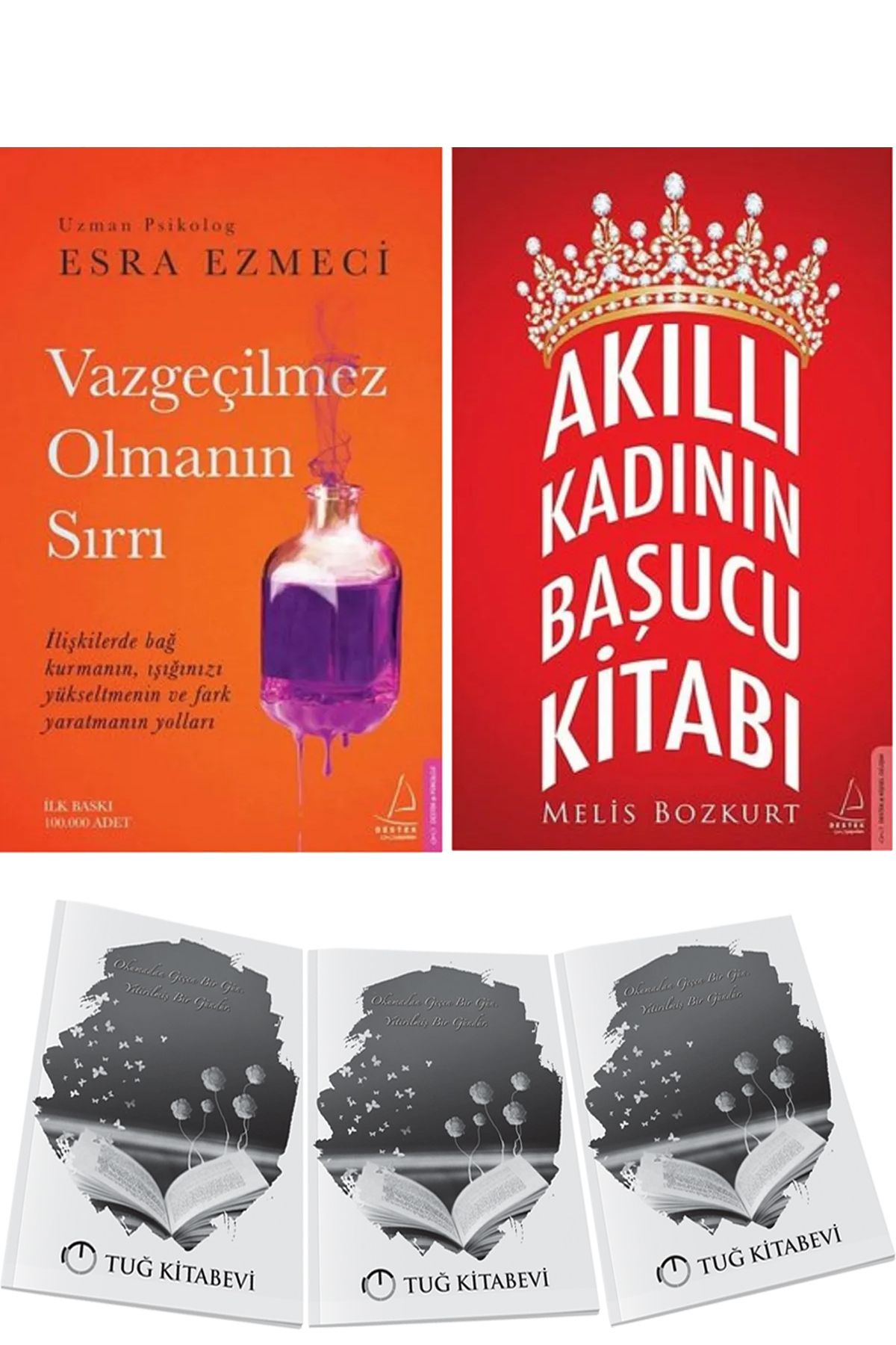 Destek Yayınları Vazgeçilmez Olmanın Sırrı ve Akıllı Kadının Başucu Kitabı 2li Set Esra Ezmeci & Melis Bozkurt