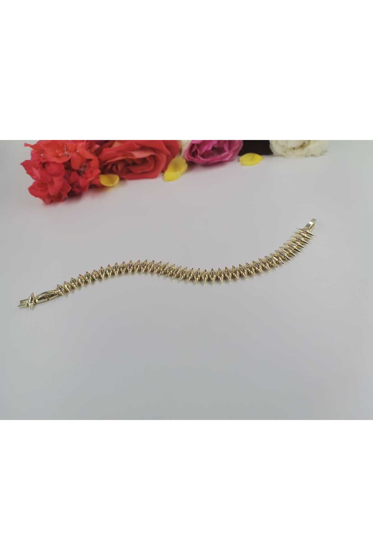 Wibex accessory 14.K Altın Kaplama Zirkon Ve Kristal Taşlı Bileklikler (NOT) Ürünlerin 2.CM Daraltması Mevcut