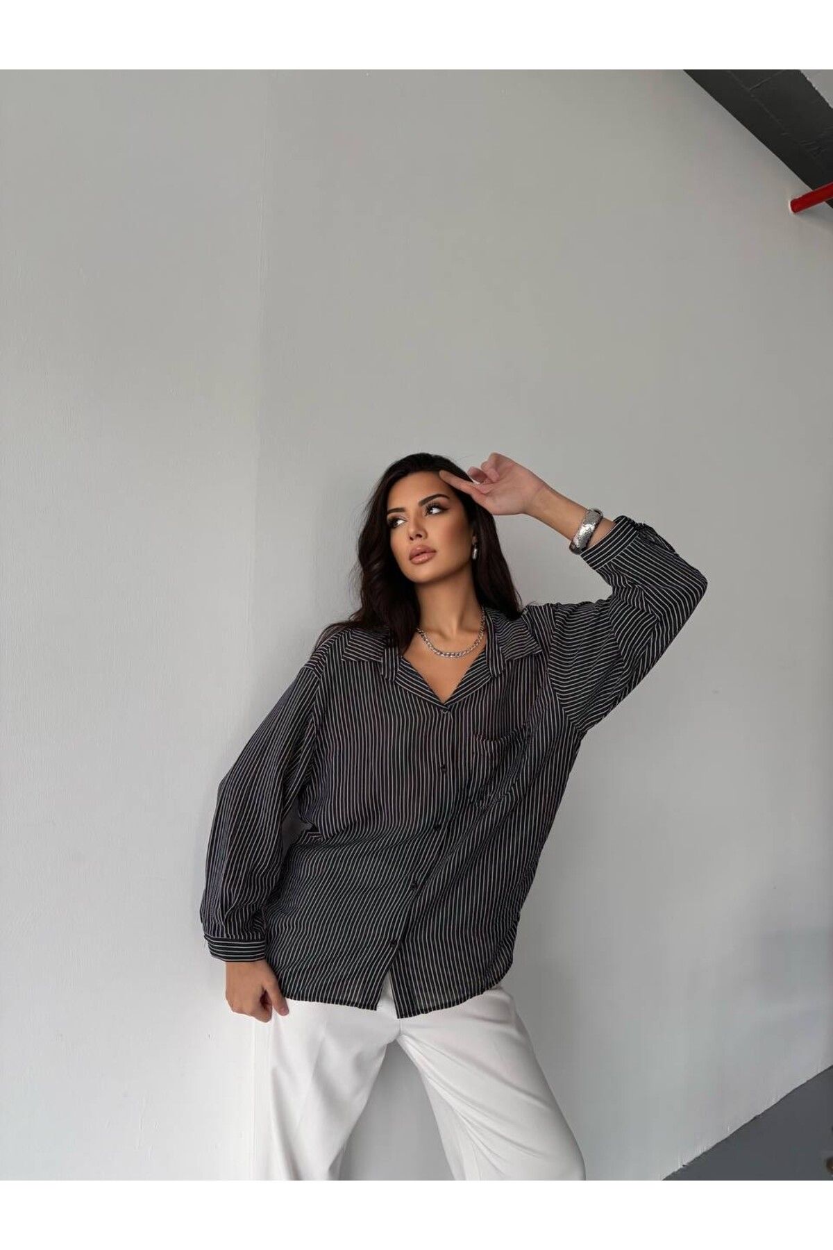 Elinmoda OVERSİZE STANDART GÖMLEK