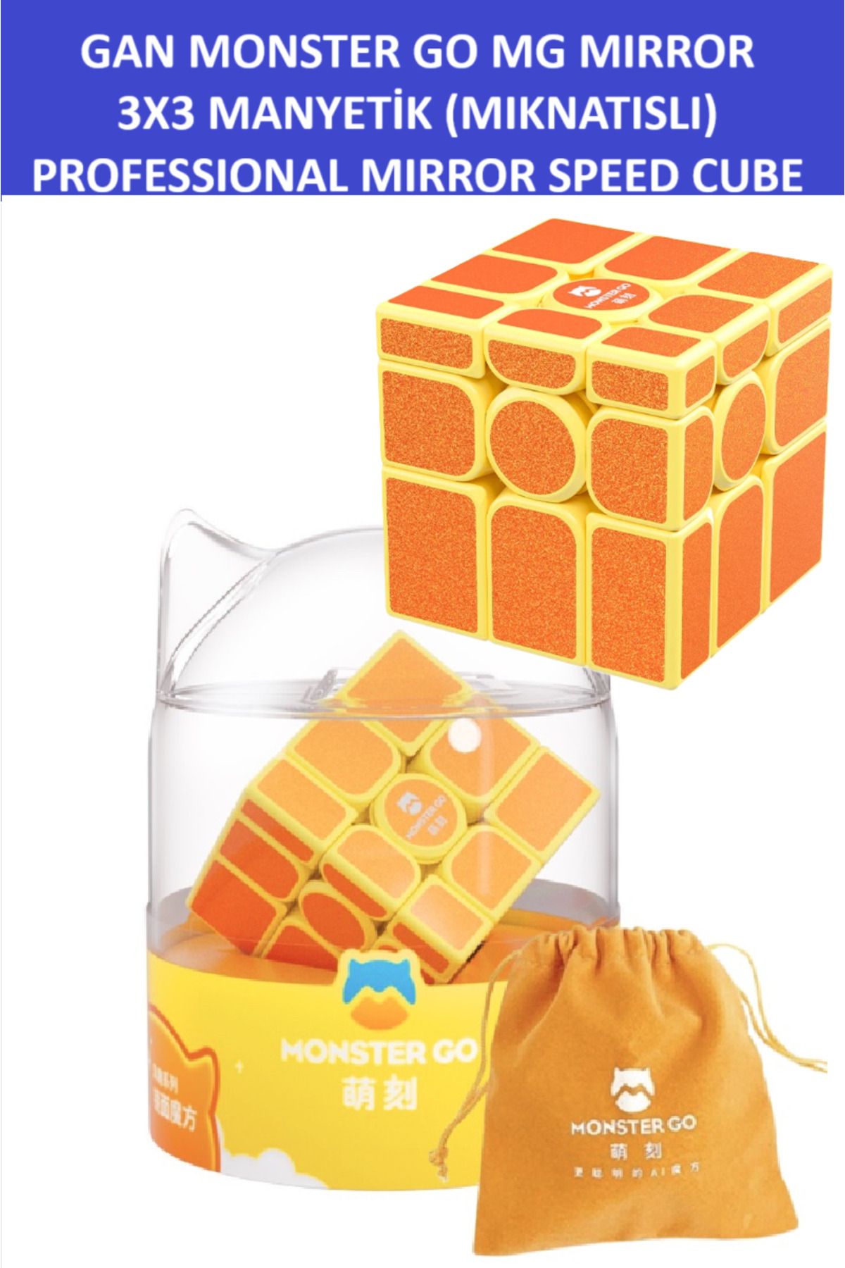 ZETCONCEPT GAN MG MIRROR MANYETİK MIKNATISLI PROFESYONEL MAGIC SPEED CUBE -GAN MG MIRROR AYNA ZEKA SABIR KÜPÜ