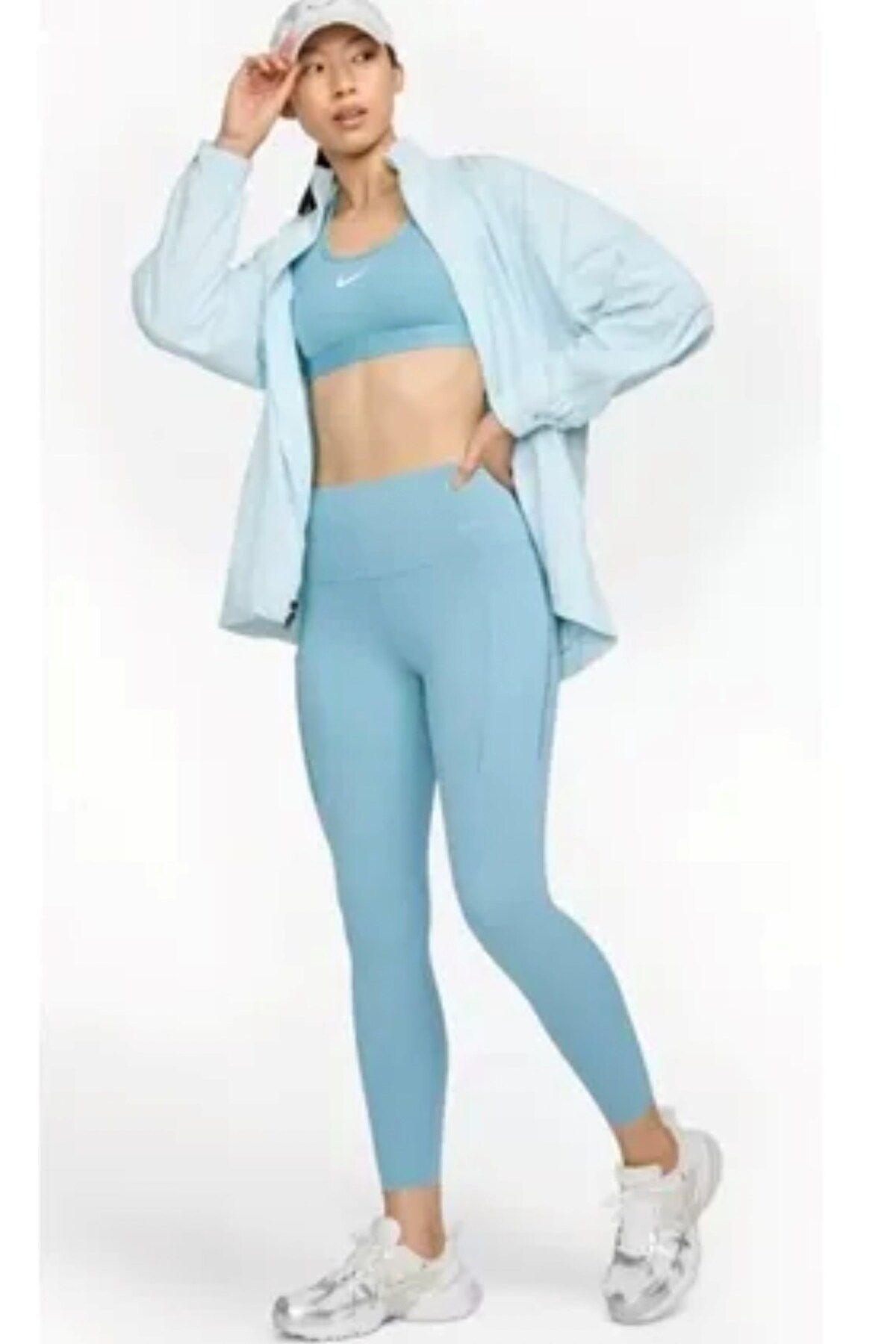 Nike Evrensel Kadın Orta Destekli Yüksek Bel Tam Boy Tayt Cepli