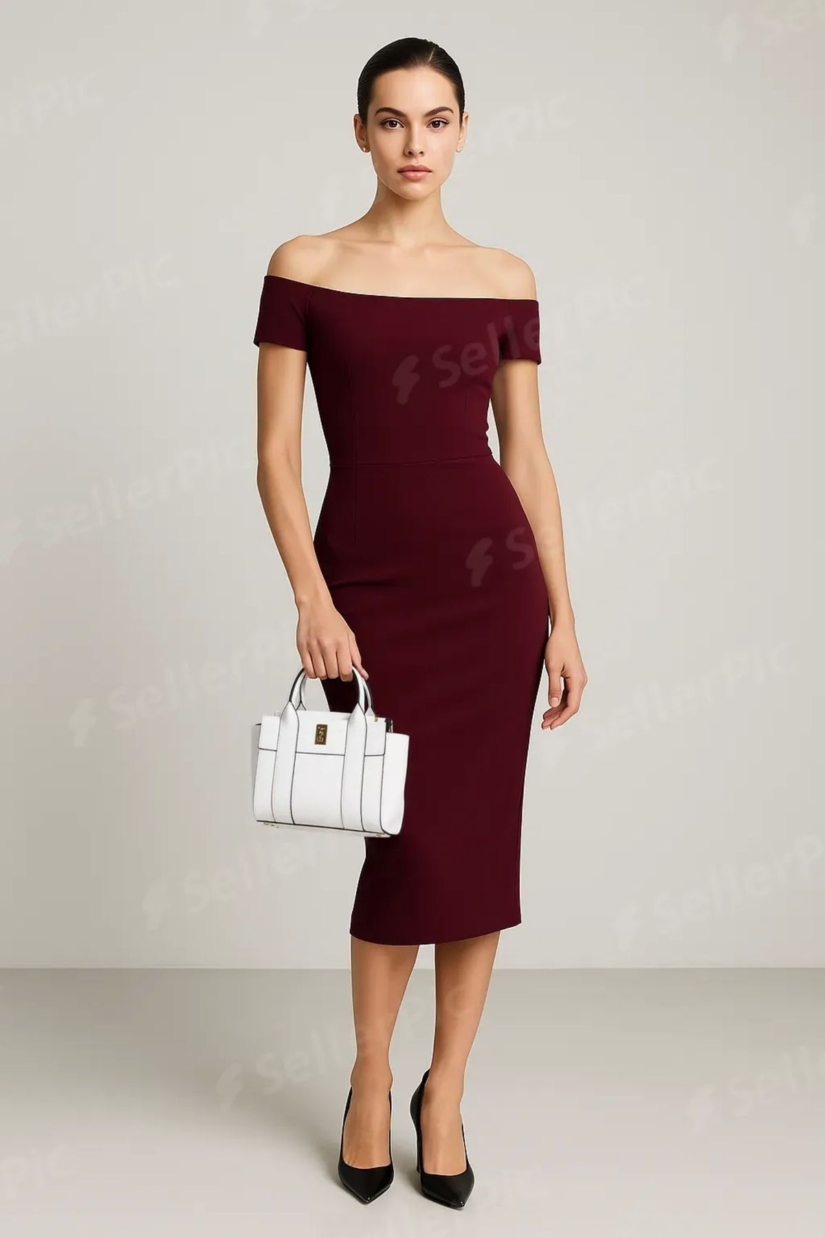 PayBuy Kadın Mini Tote Çanta El ve Omuz Kullanımına Uygun Modern Gold Tokalı Tasarım