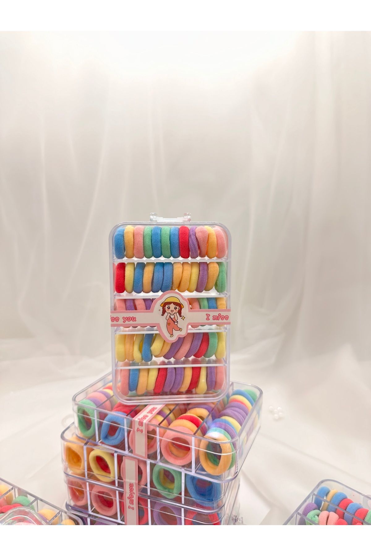 LİNA ATELIER Mini lastik toka bir kutuda 60 adet