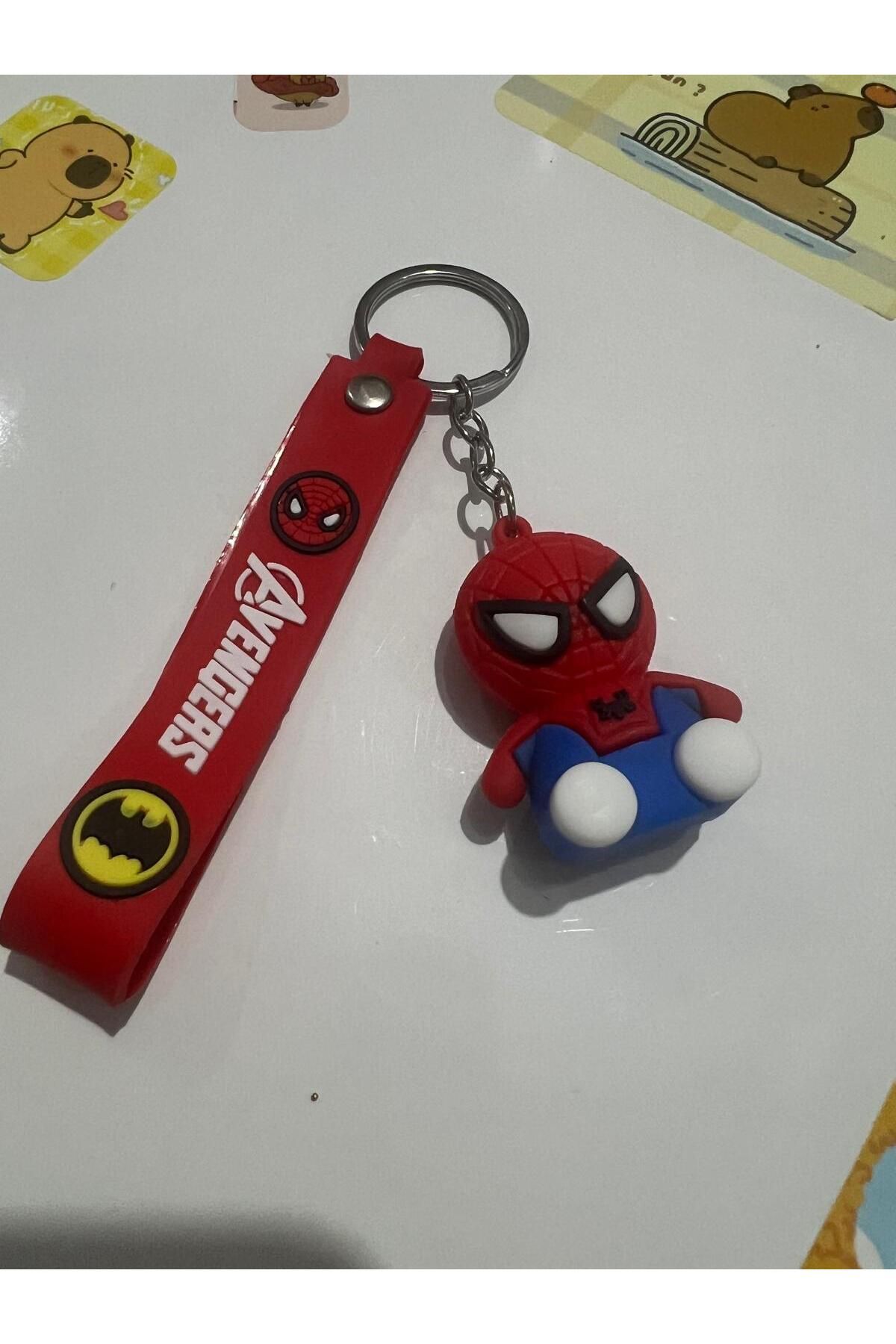 demirosa SPİDER-MAN ÖRÜMCEK ADAM FİGÜRLÜ SİLİKON ANAHTARLIK & ÇANTA AKSESUARI