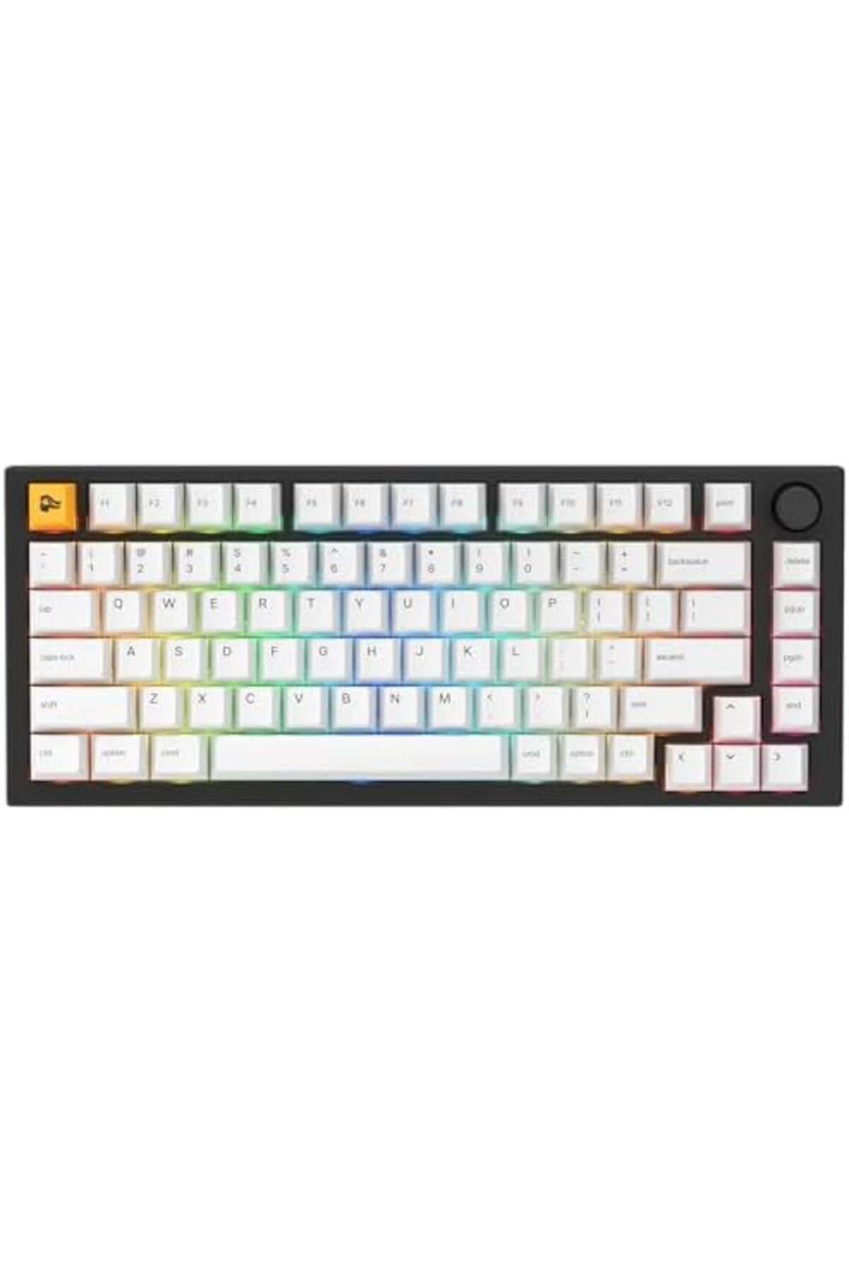 Glorious-GMMK Pro Prebuilt - Modular Mechanical Keyboard with White GPBT Keycaps 4