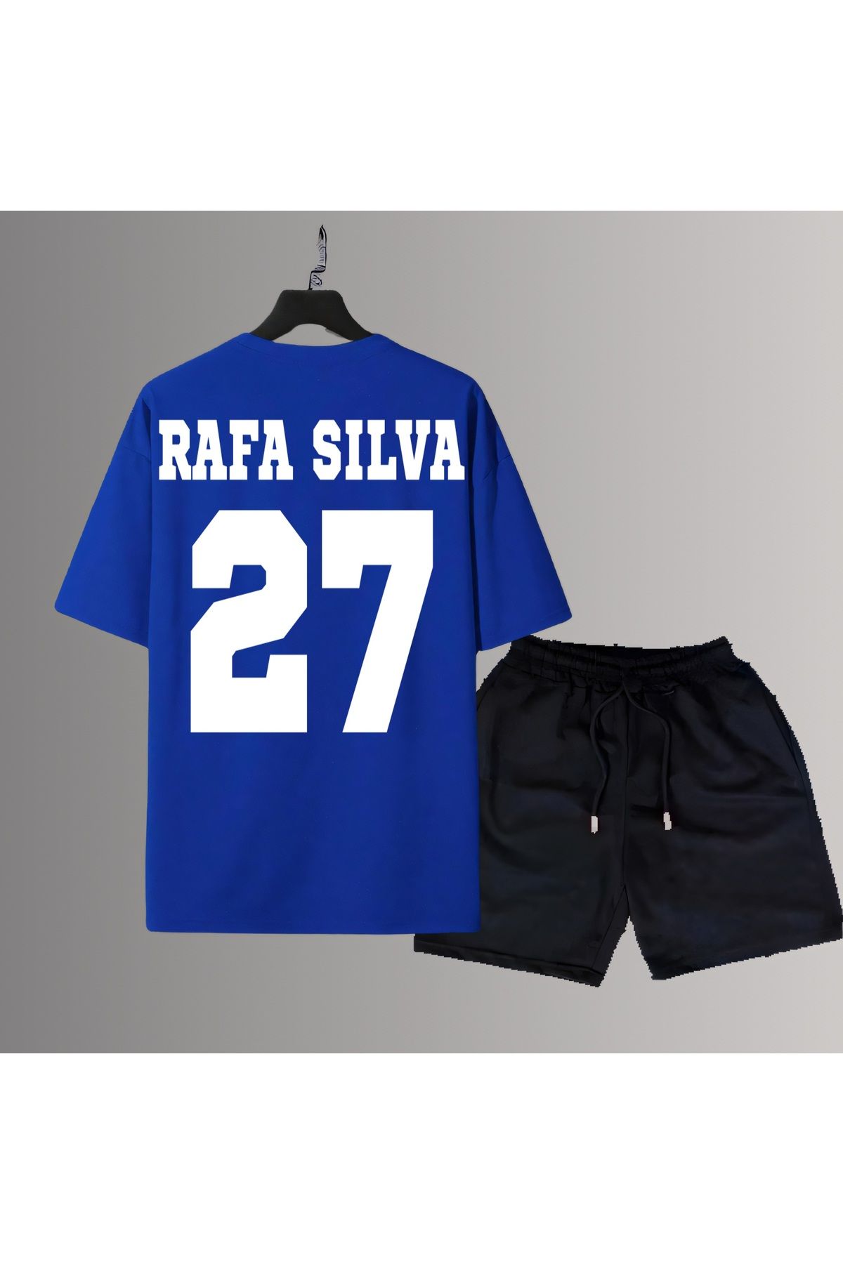 Biy Store Rafa Silva sırt forma baskılı unisex kadın erkek kısa kollu tişört t-shirt şort takımı