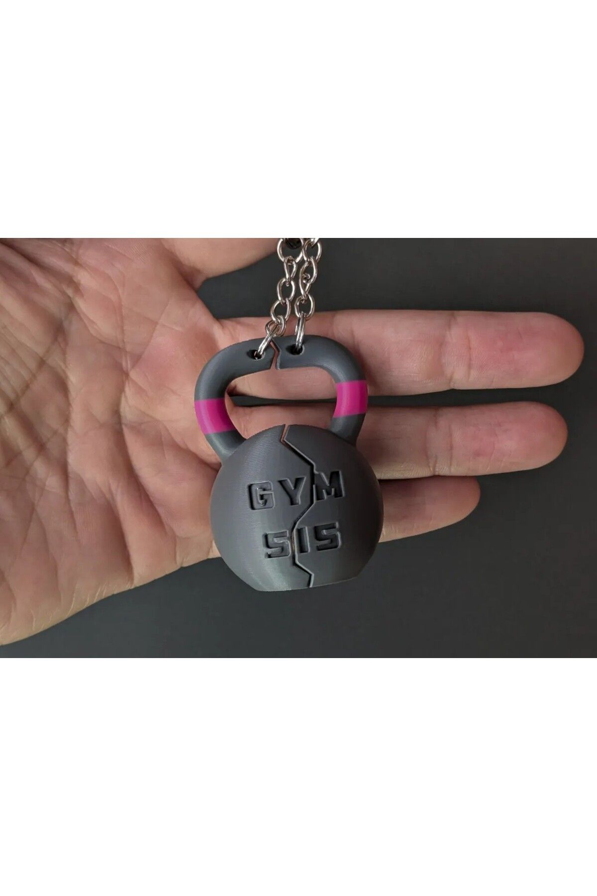 genomera 2'li Gym Sis Kettlebell Şeklinde Anahtarlık