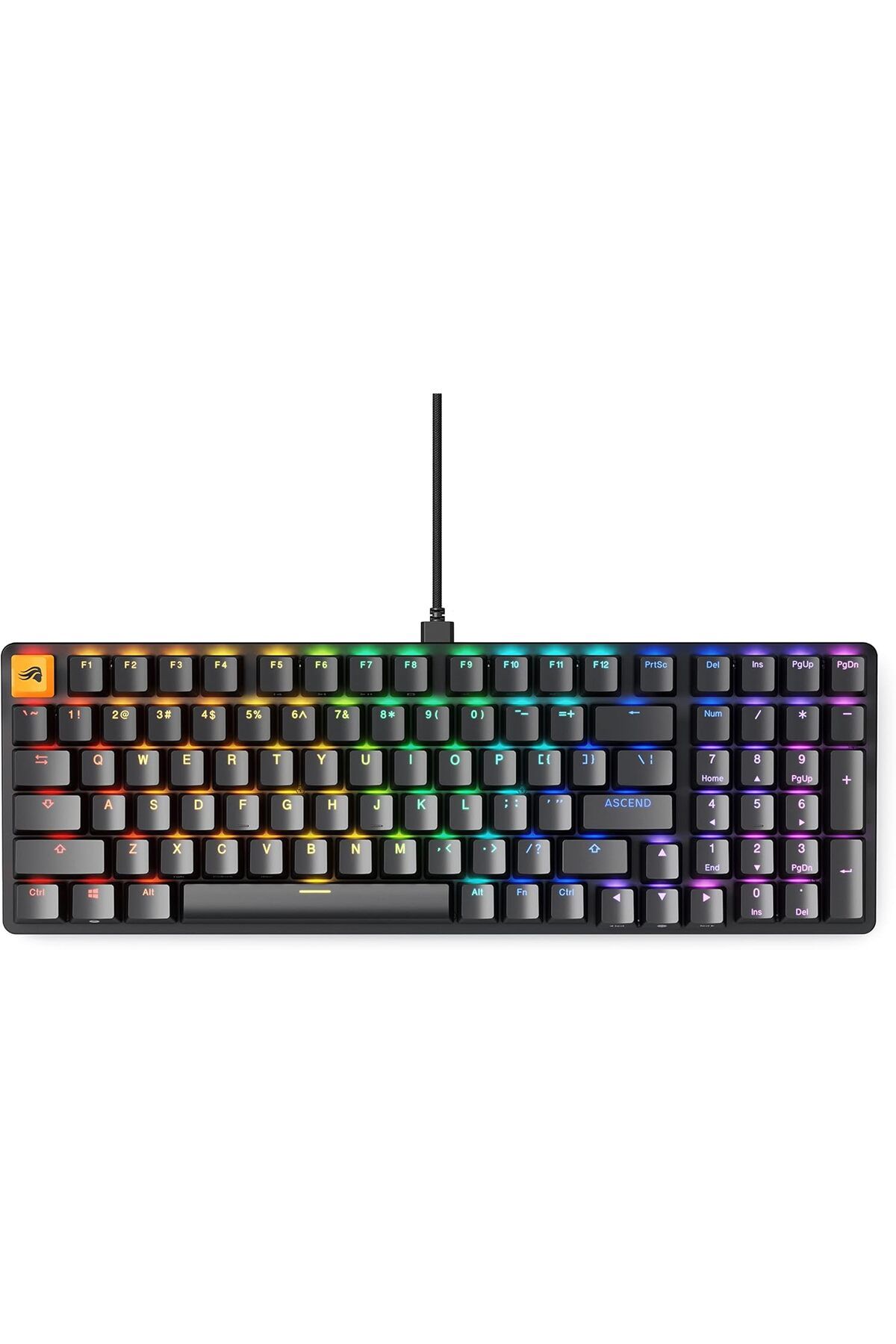 Glorious-GMMK 2 Wired Mechanical Gaming Keyboard by Glorious, Full-sized with Red Switches and RGB Lighting ( 1