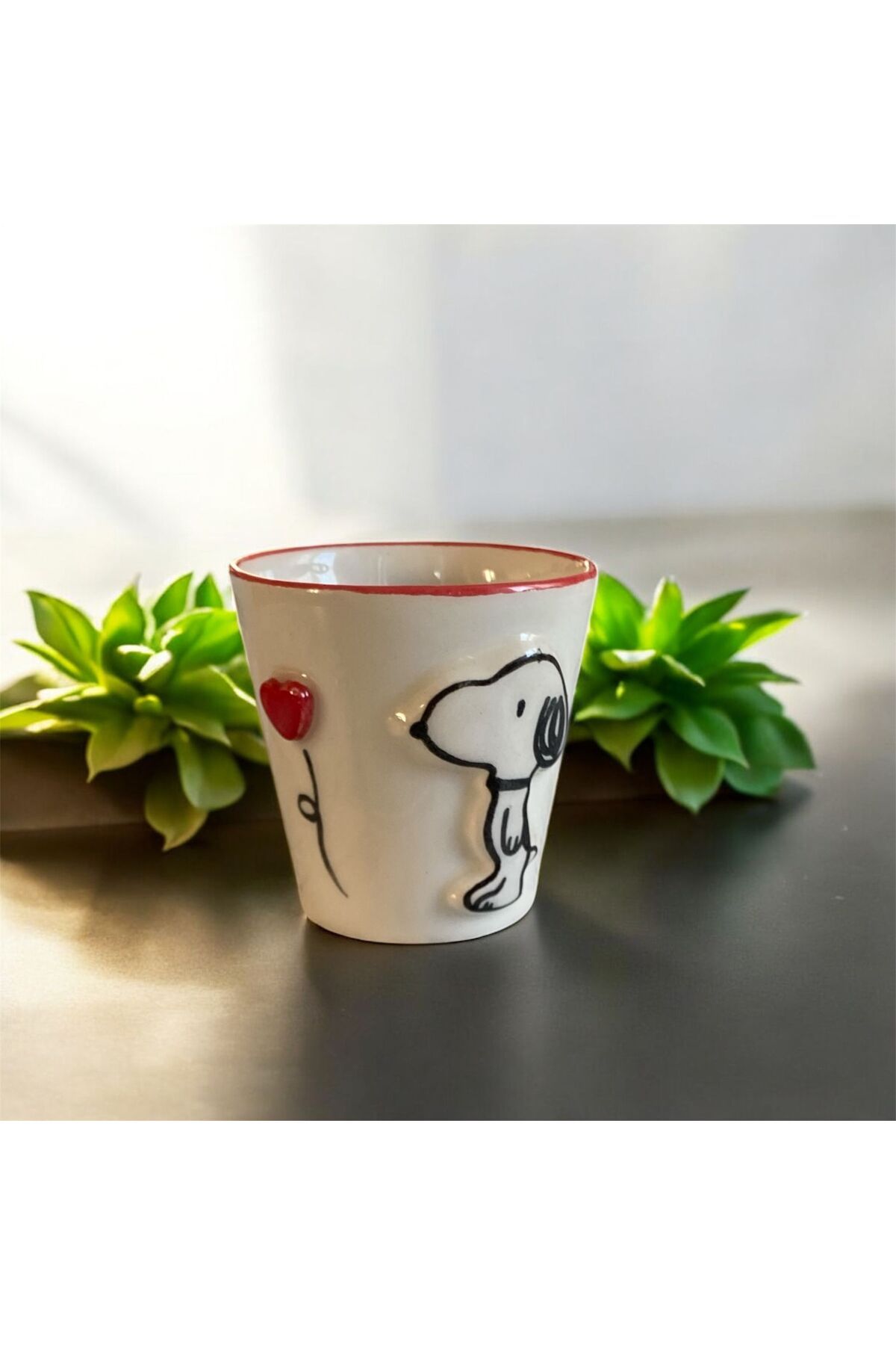 Home El Yapımı Seramik Snoopy Kupa